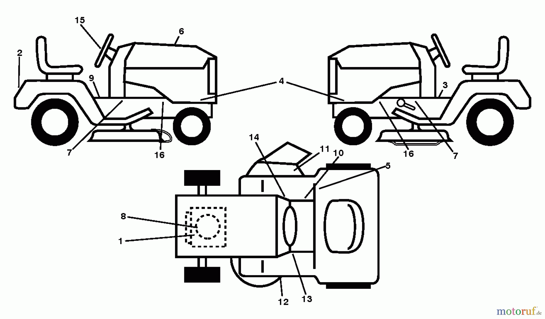  Jonsered Rasen  und Garten Traktoren LT2213 A (96041015401) - Jonsered Lawn & Garden Tractor (2010-08) DECALS