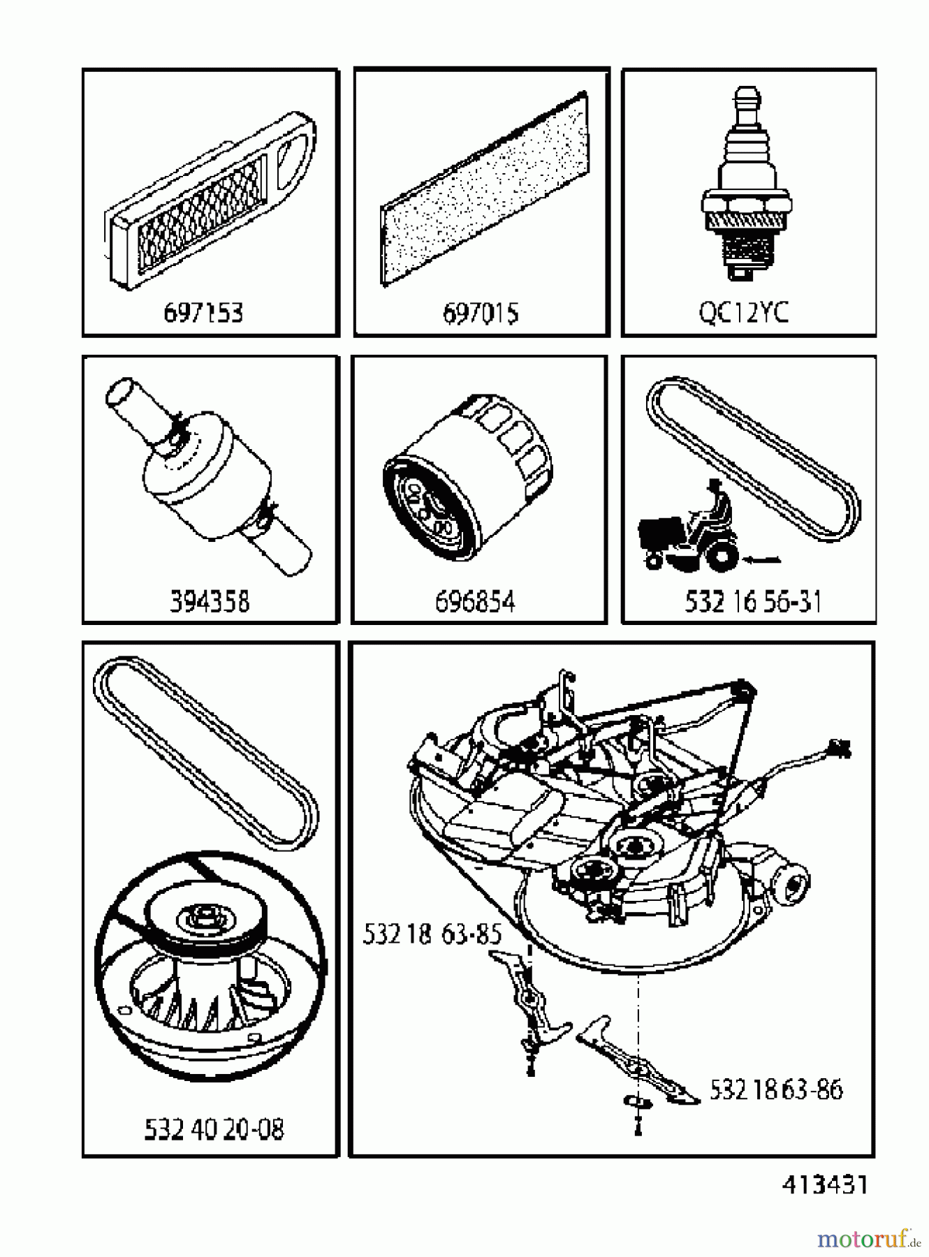  Jonsered Rasen  und Garten Traktoren LT2216 CM (96061023600) - Jonsered Lawn & Garden Tractor (2009-01) FREQUENTLY USED PARTS