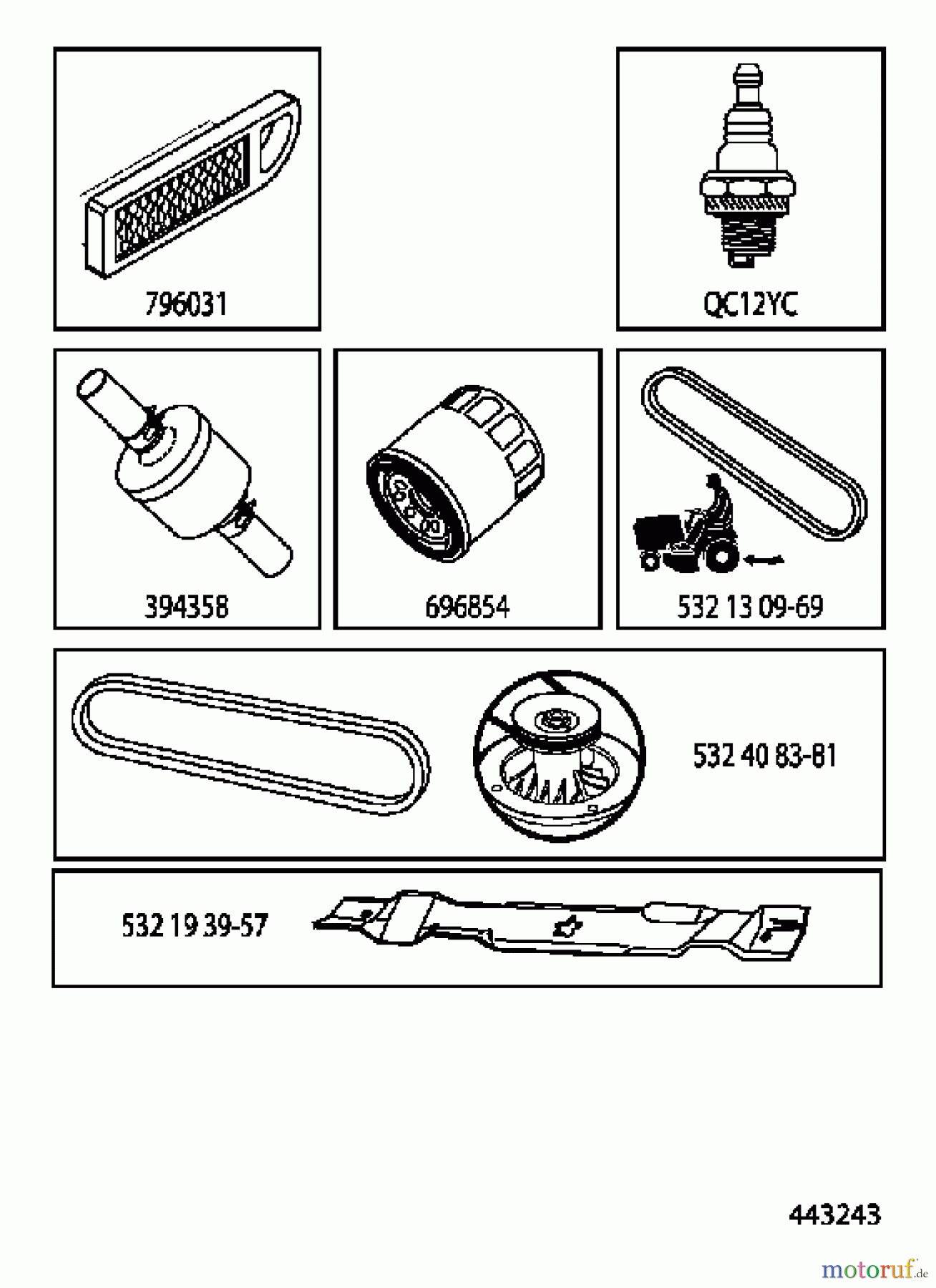 Jonsered Rasen und Garten Traktoren LT2217 A (96041010306) - Jonsered Lawn & Garden Tractor (2012-08) ACCESSORIES