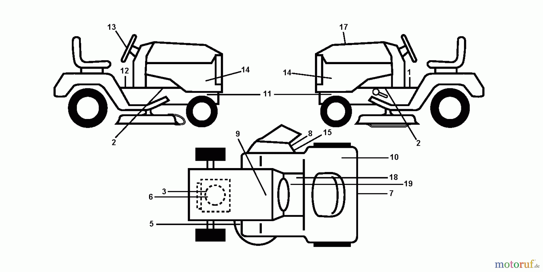  Jonsered Rasen  und Garten Traktoren LT2223 A2 (96041011100) - Jonsered Lawn & Garden Tractor (2009-02) DECALS