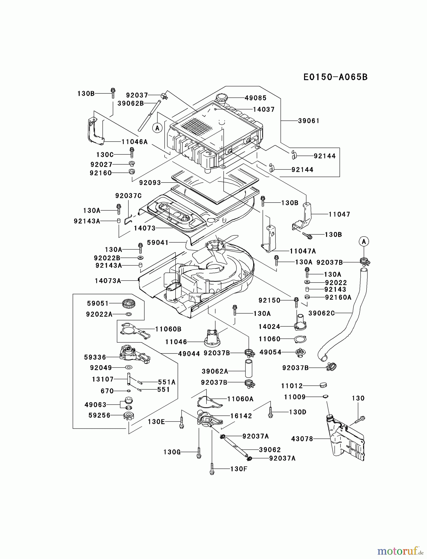 Kawasaki Motoren Motoren Vertikal FA210V - AS02 bis FH641V - DS24 FD590V-BS05 - Kawasaki FD590V 4-Stroke Engine COOLING-EQUIPMENT #1