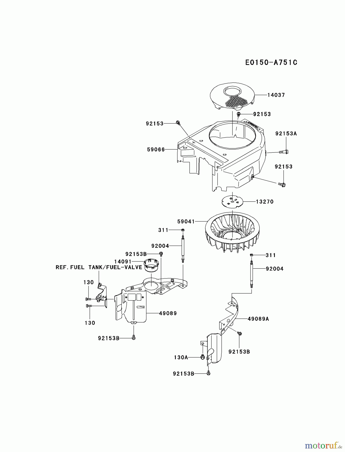 Kawasaki Motoren Motoren Vertikal FA210V - AS02 bis FH641V - DS24 FH430V-AS40 - Kawasaki FH430V 4-Stroke Engine COOLING-EQUIPMENT