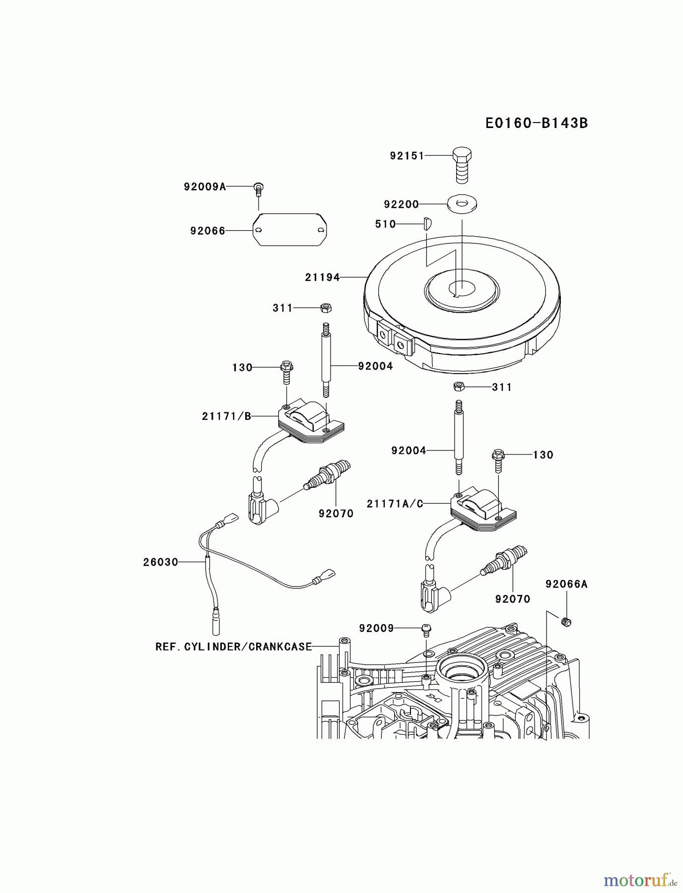Kawasaki Motoren Motoren Vertikal FA210V - AS02 bis FH641V - DS24 FH480V-BS22 - Kawasaki FH480V 4-Stroke Engine ELECTRIC-EQUIPMENT