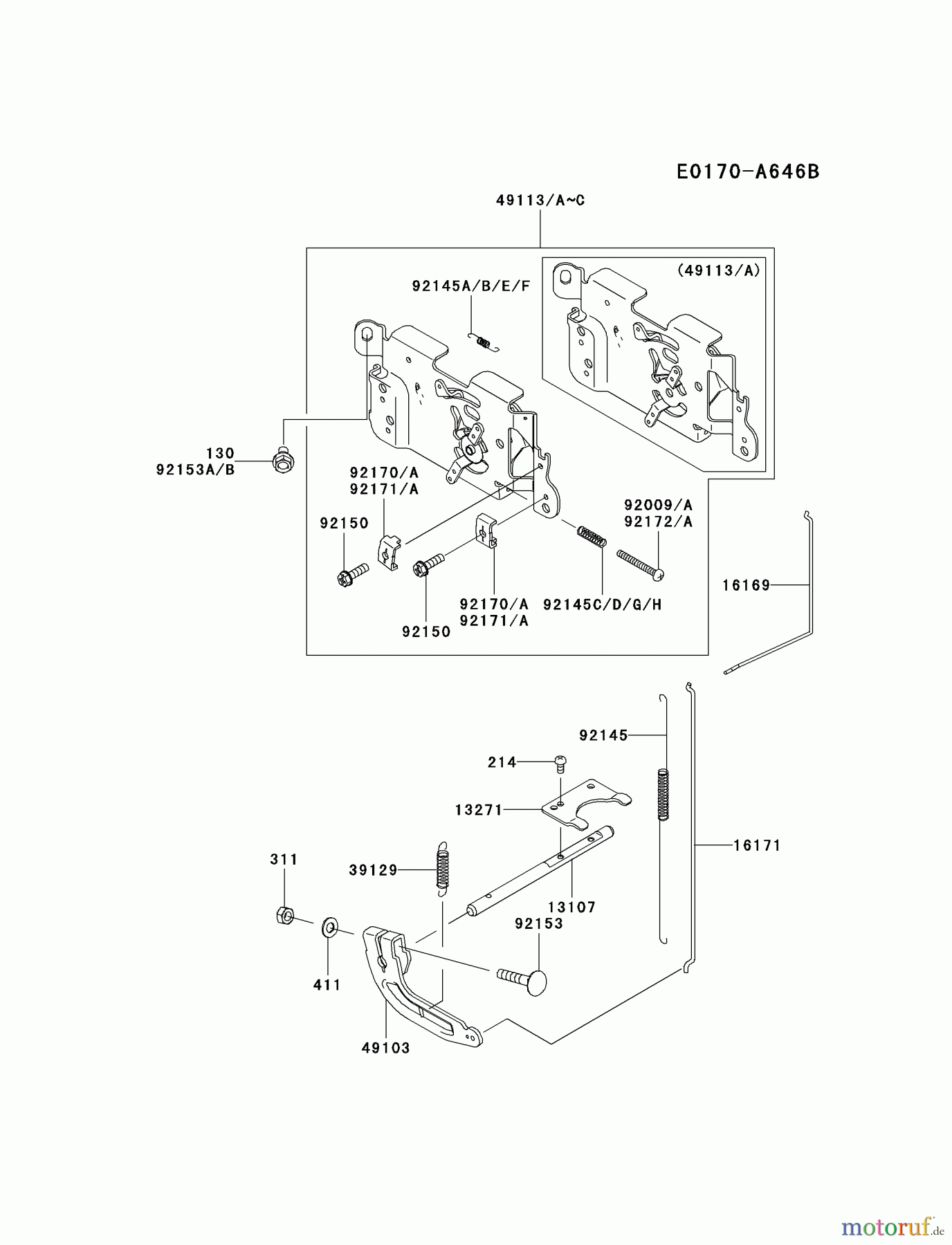 Kawasaki Motoren Motoren Vertikal FA210V - AS02 bis FH641V - DS24 FH480V-BS24 - Kawasaki FH480V 4-Stroke Engine CONTROL-EQUIPMENT