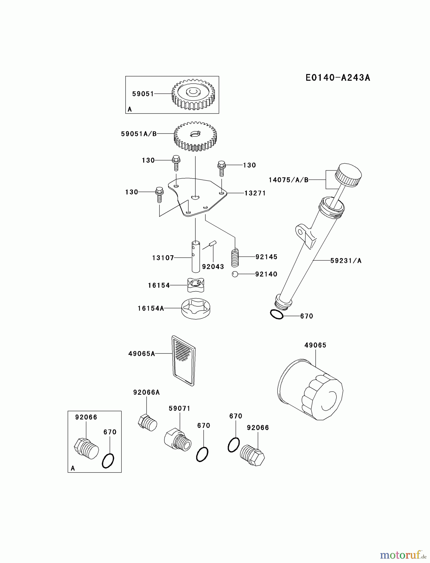 Kawasaki Motoren Motoren Vertikal FA210V - AS02 bis FH641V - DS24 FH500V-BS31 - Kawasaki FH500V 4-Stroke Engine LUBRICATION-EQUIPMENT
