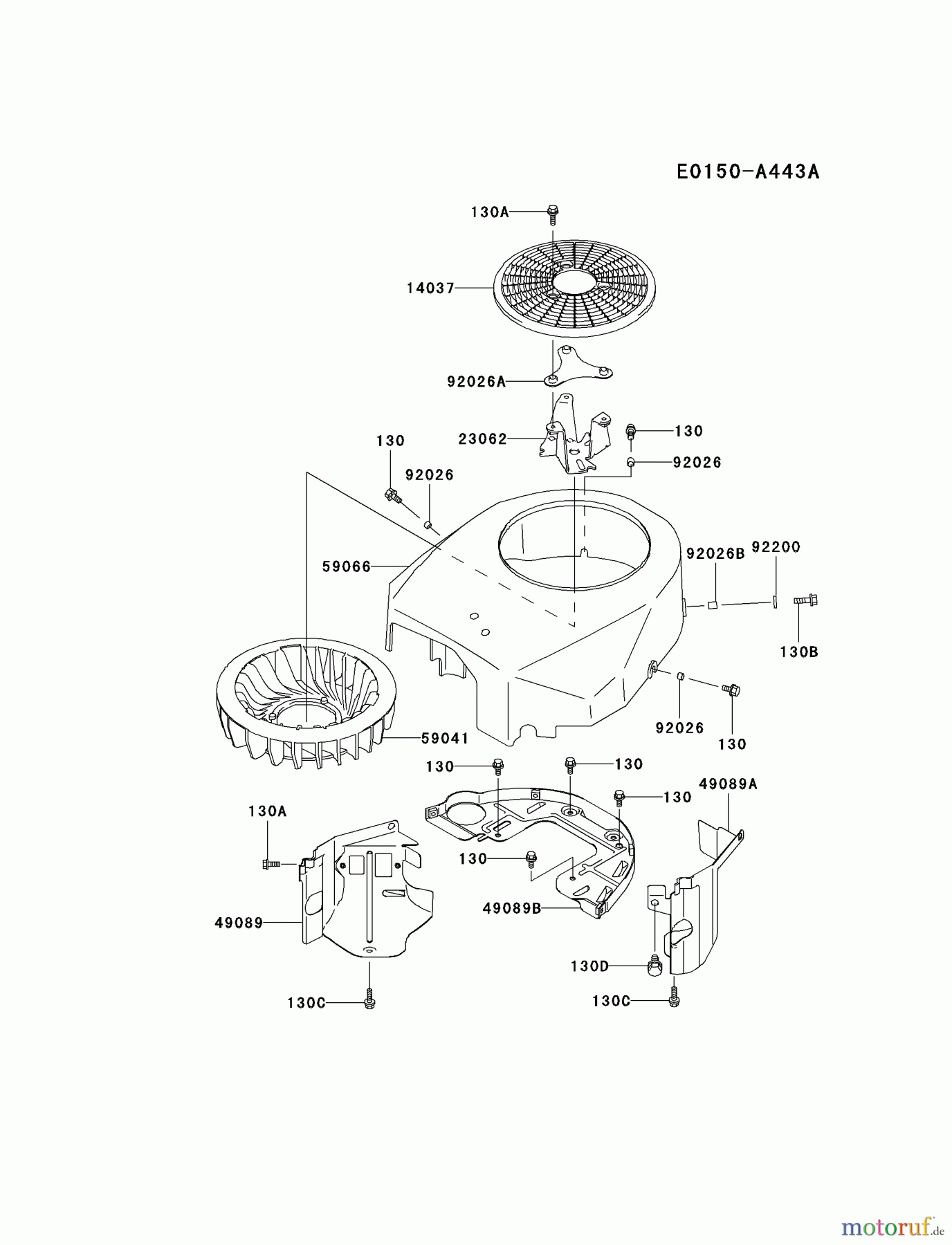  Kawasaki Motoren Motoren Vertikal FA210V - AS02 bis FH641V - DS24 FH531V-AS01 - Kawasaki FH531V 4-Stroke Engine COOLING-EQUIPMENT