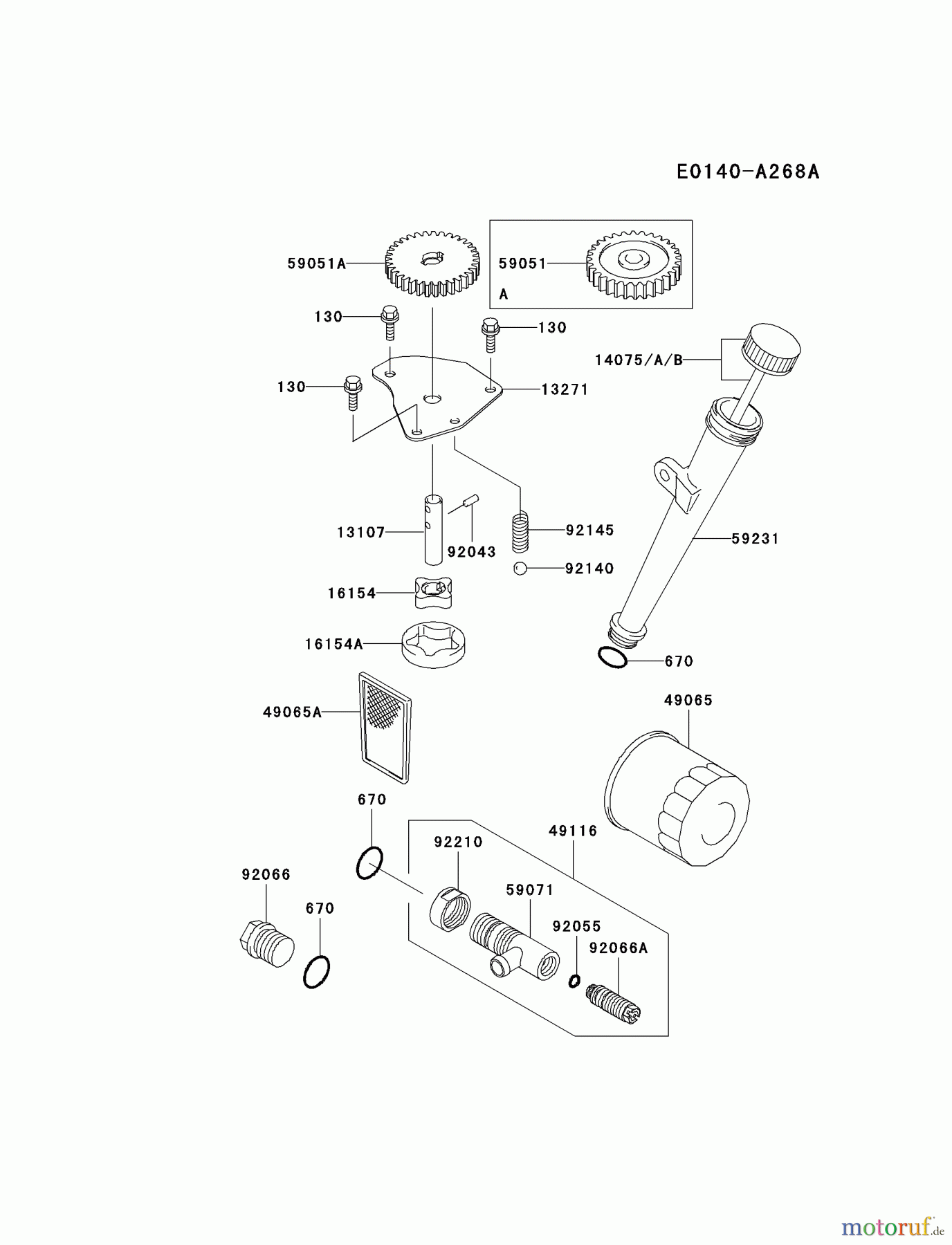 Kawasaki Motoren Motoren Vertikal FA210V - AS02 bis FH641V - DS24 FH531V-BS06 - Kawasaki FH531V 4-Stroke Engine LUBRICATION-EQUIPMENT