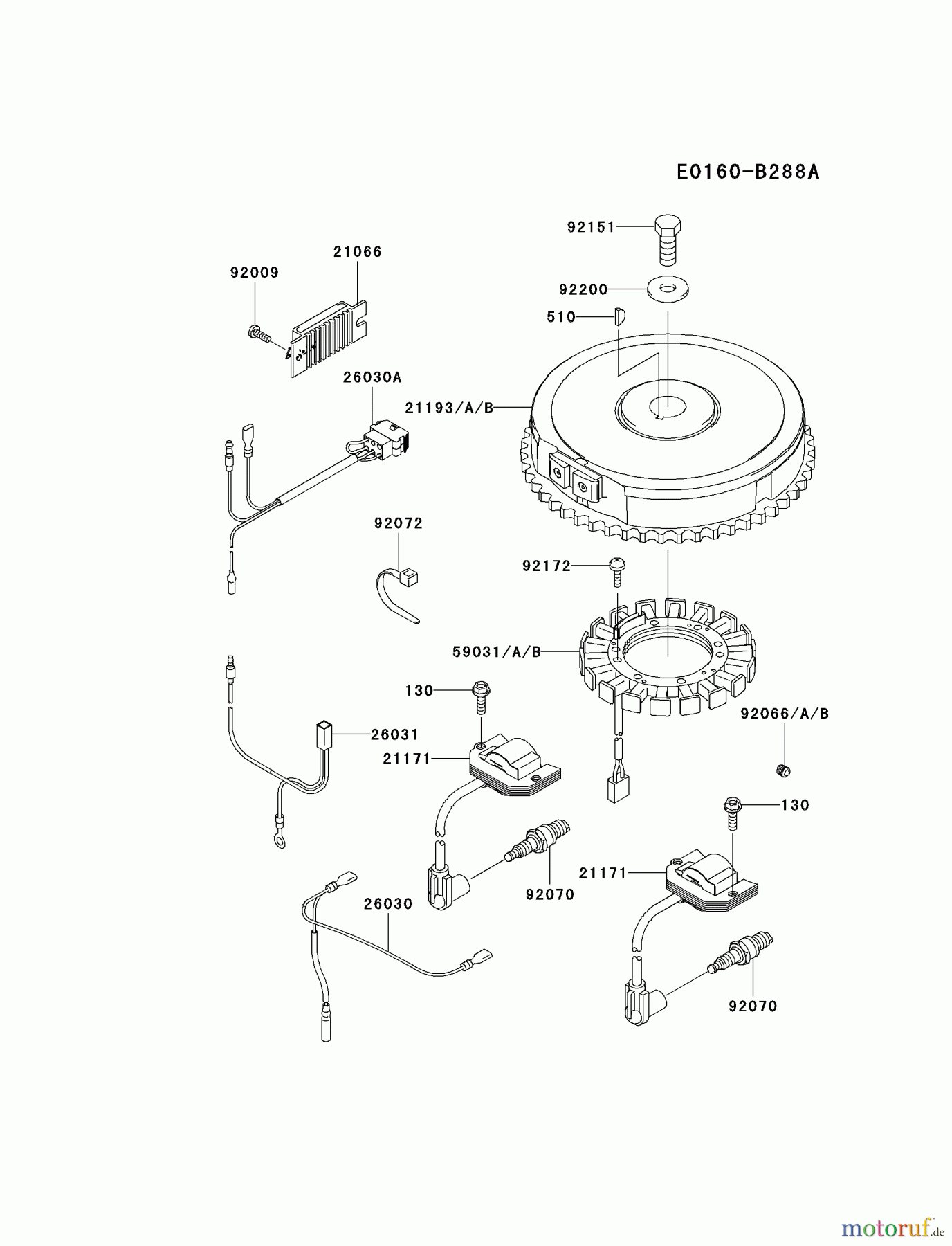 Kawasaki Motoren Motoren Vertikal FA210V - AS02 bis FH641V - DS24 FH541V-AS10 - Kawasaki FH541V 4-Stroke Engine ELECTRIC-EQUIPMENT