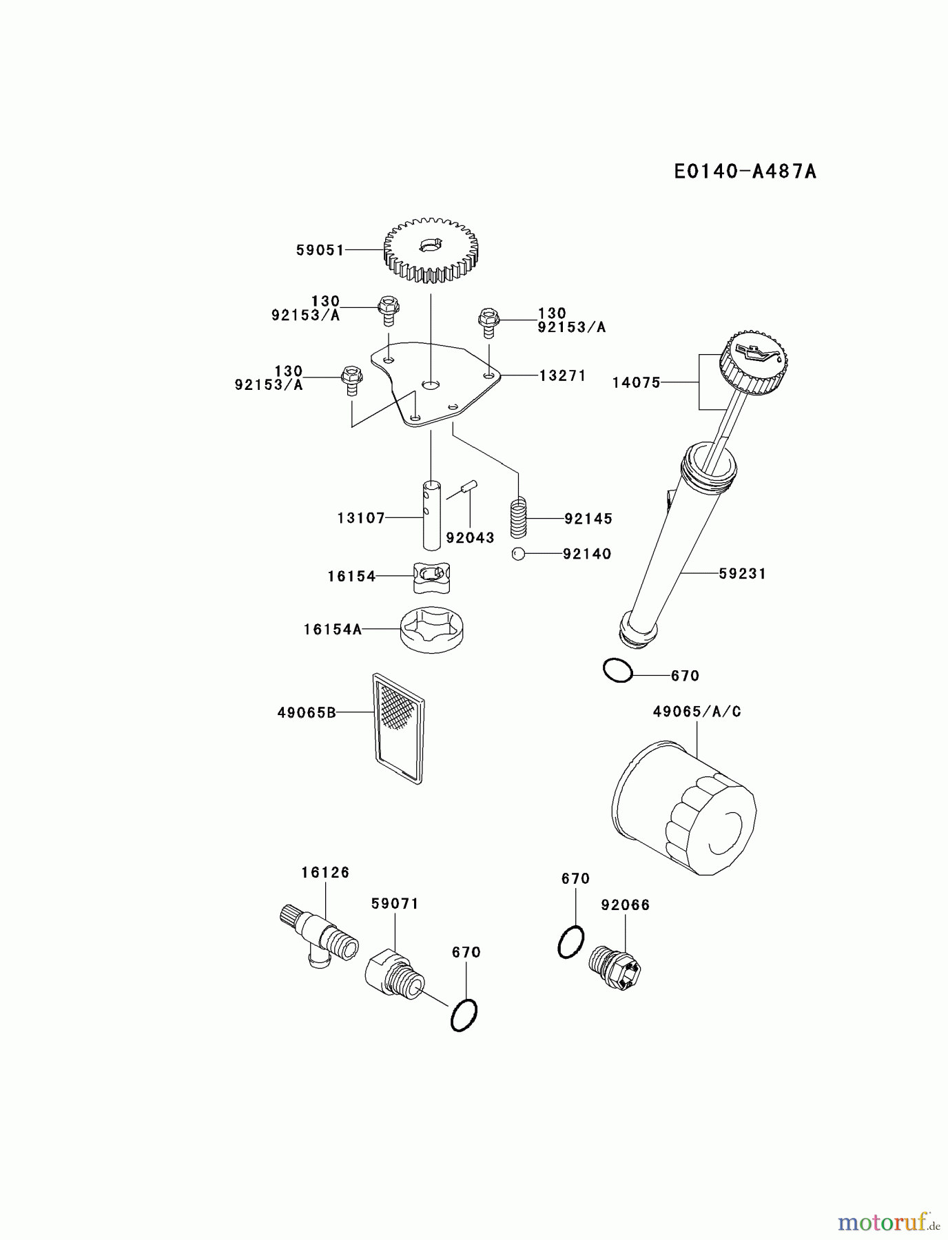 Kawasaki Motoren Motoren Vertikal FA210V - AS02 bis FH641V - DS24 FH541V-AS40 - Kawasaki FH541V 4-Stroke Engine LUBRICATION-EQUIPMENT