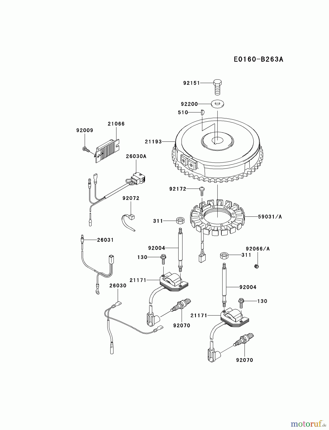 Kawasaki Motoren Motoren Vertikal FA210V - AS02 bis FH641V - DS24 FH541V-CW04 - Kawasaki FH541V 4-Stroke Engine ELECTRIC-EQUIPMENT