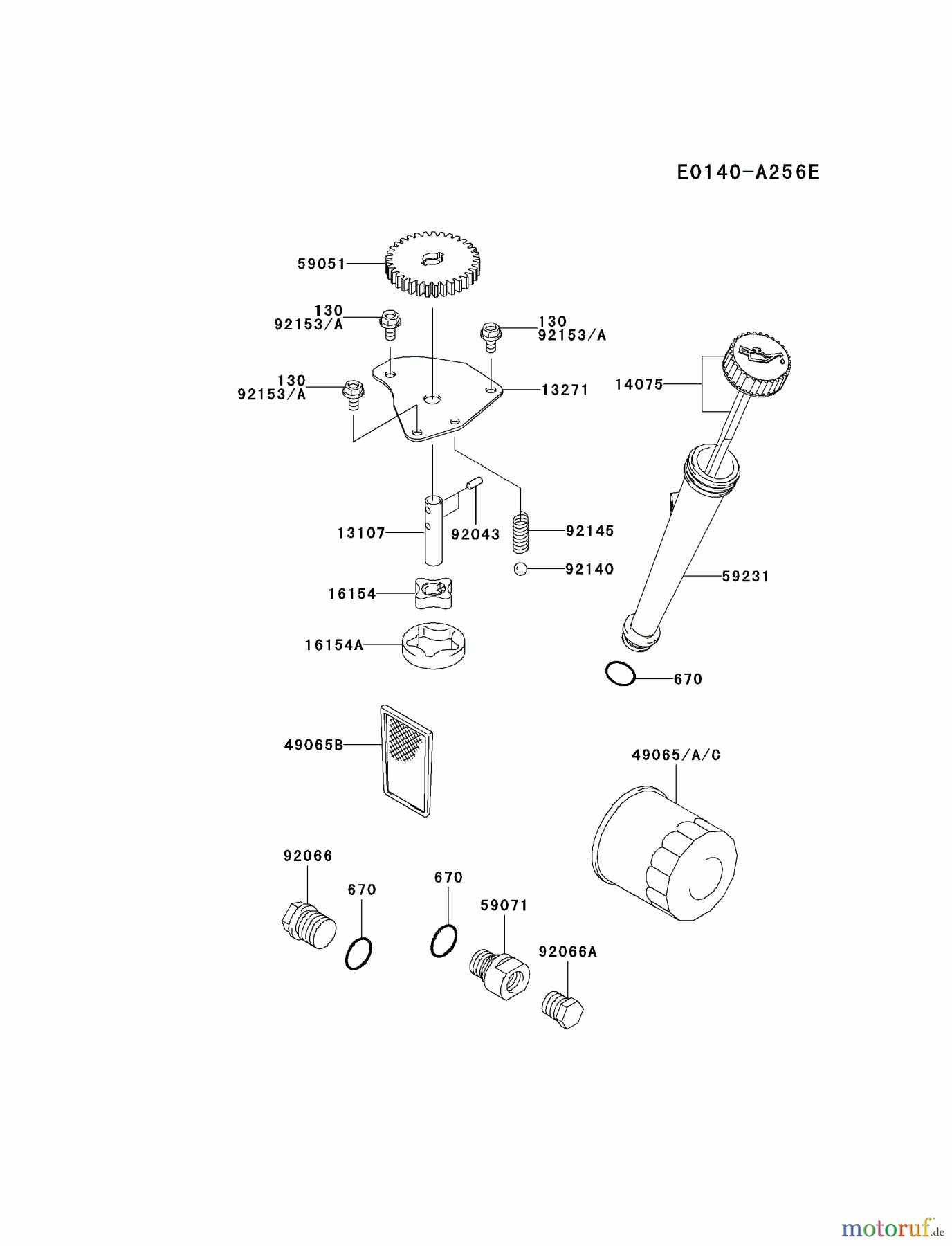 Kawasaki Motoren Motoren Vertikal FA210V - AS02 bis FH641V - DS24 FH381V-CS11 - Kawasaki FH381V 4-Stroke Engine LUBRICATION-EQUIPMENT