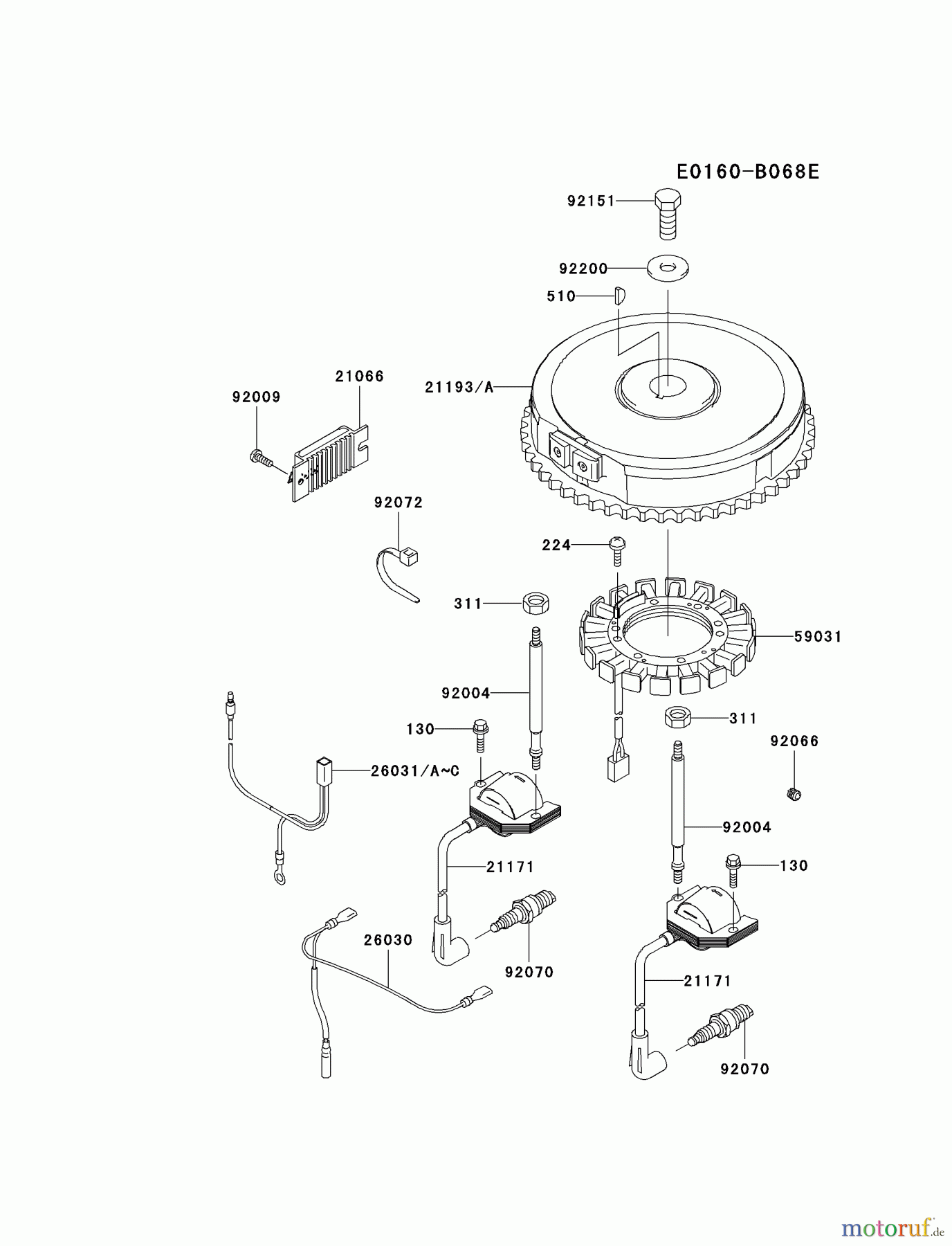 Kawasaki Motoren Motoren Vertikal FA210V - AS02 bis FH641V - DS24 FH541V-CS27 - Kawasaki FH541V 4-Stroke Engine ELECTRIC-EQUIPMENT