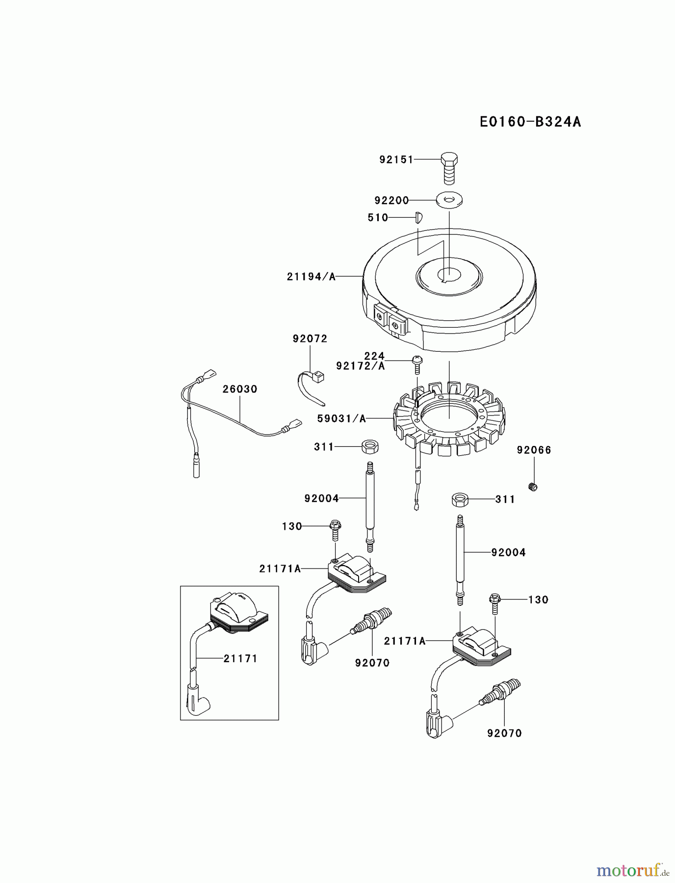 Kawasaki Motoren Motoren Vertikal FA210V - AS02 bis FH641V - DS24 FH541V-ES29 - Kawasaki FH541V 4-Stroke Engine ELECTRIC-EQUIPMENT