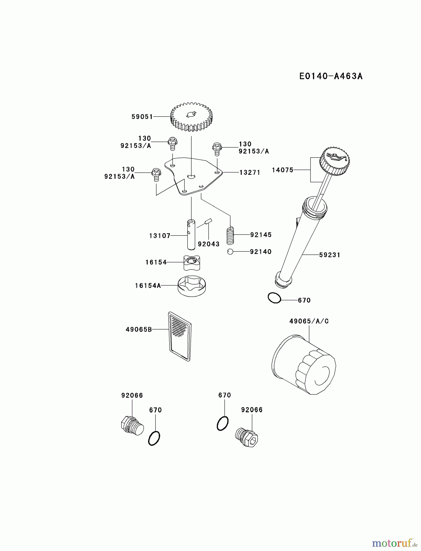 Kawasaki Motoren Motoren Vertikal FA210V - AS02 bis FH641V - DS24 FH430V-CS08 - Kawasaki FH430V 4-Stroke Engine LUBRICATION-EQUIPMENT