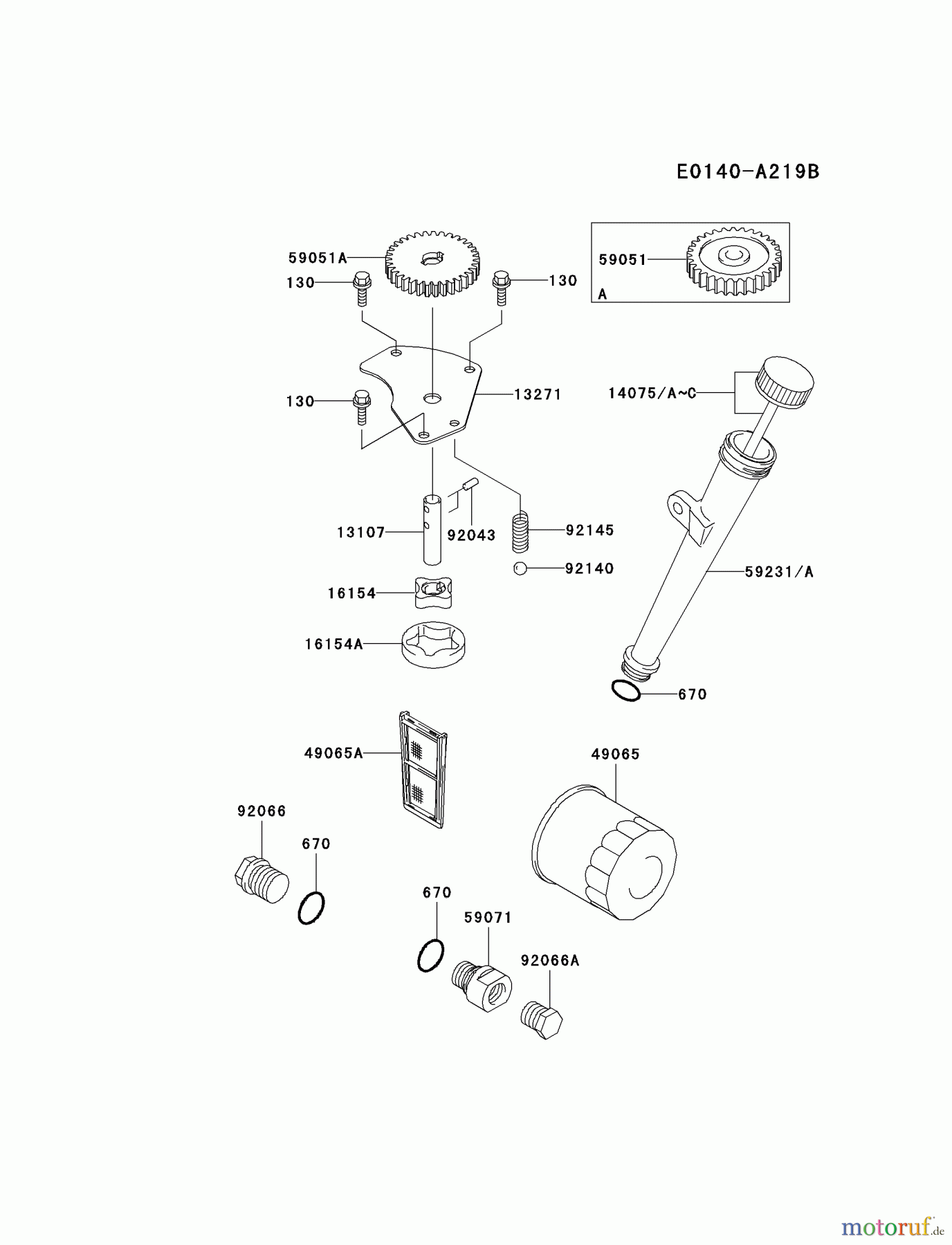 Kawasaki Motoren Motoren Vertikal FA210V - AS02 bis FH641V - DS24 FH601V-AS14 - Kawasaki FH601V 4-Stroke Engine LUBRICATION-EQUIPMENT