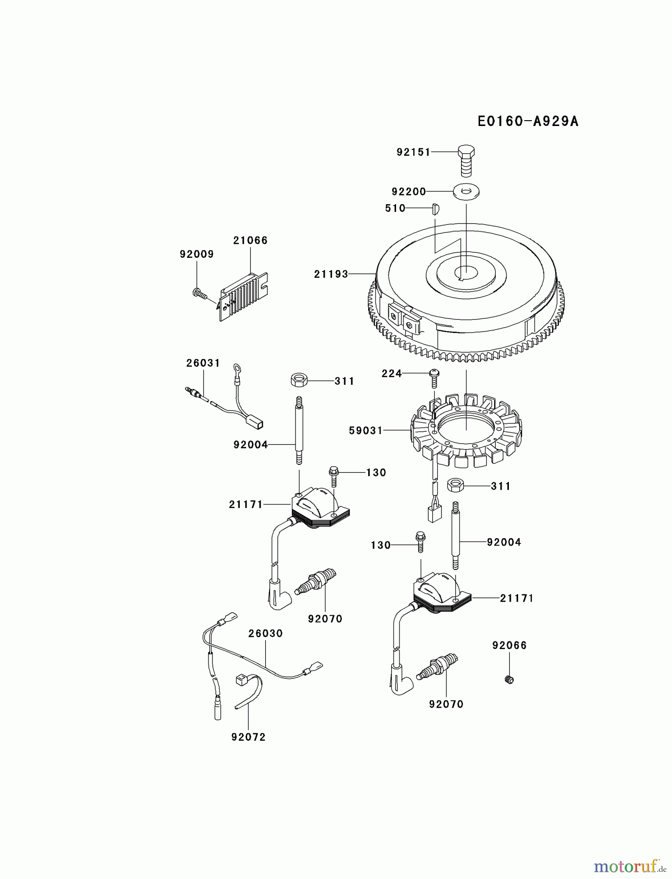 Kawasaki Motoren Motoren Vertikal FA210V - AS02 bis FH641V - DS24 FH601V-DS29 - Kawasaki FH601V 4-Stroke Engine ELECTRIC-EQUIPMENT
