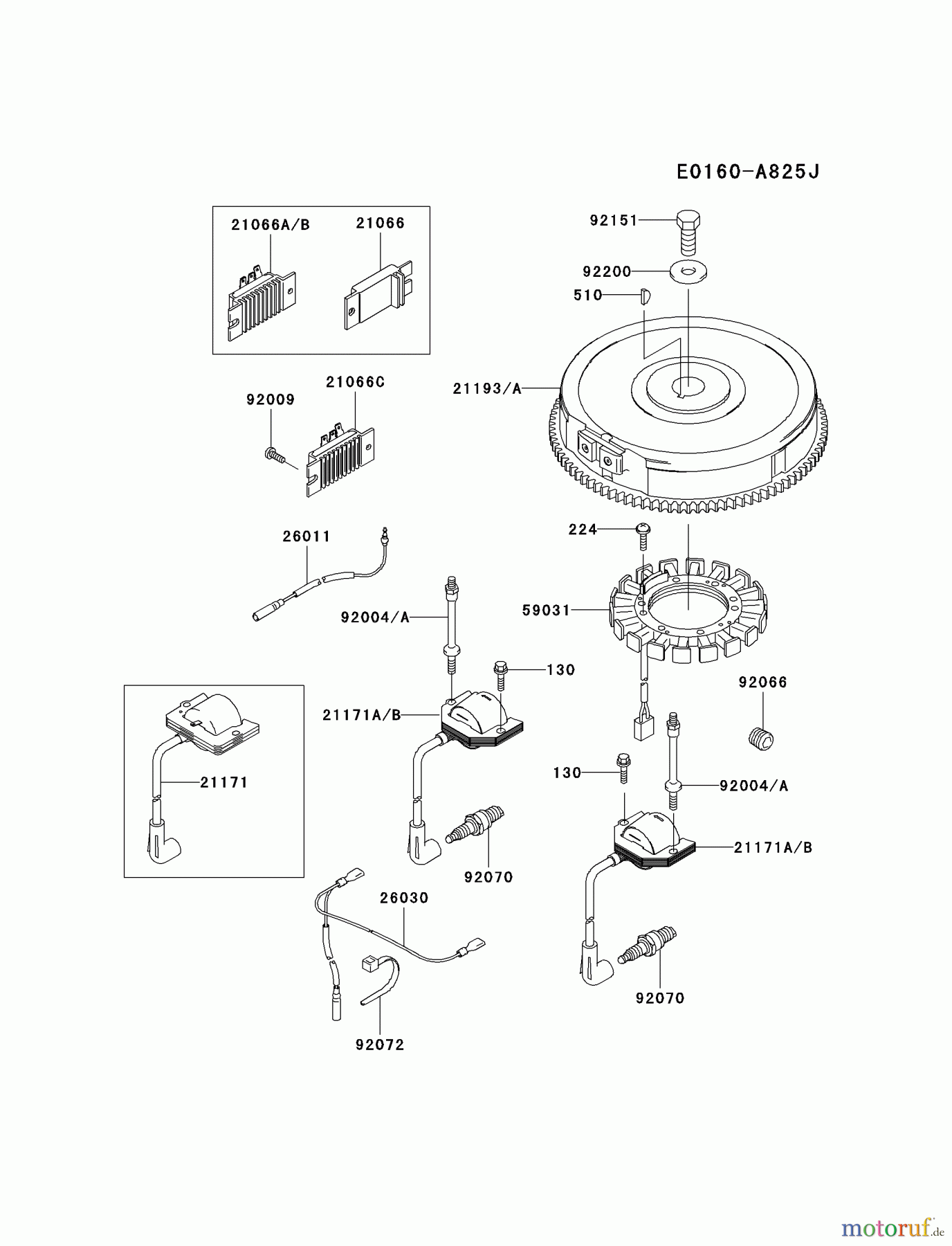 Kawasaki Motoren Motoren Vertikal FH641V - DS25 bis FS481V - BS13 FH721V-BS07 - Kawasaki FH721V 4-Stroke Engine ELECTRIC-EQUIPMENT