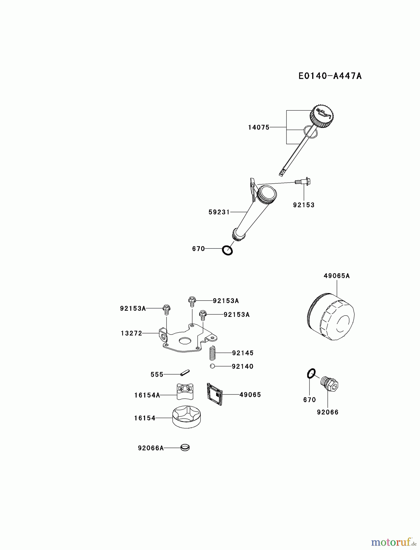  Kawasaki Motoren Motoren Vertikal FH641V - DS25 bis FS481V - BS13 FR691V-AS04 - Kawasaki FR691V 4-Stroke Engine LUBRICATION-EQUIPMENT