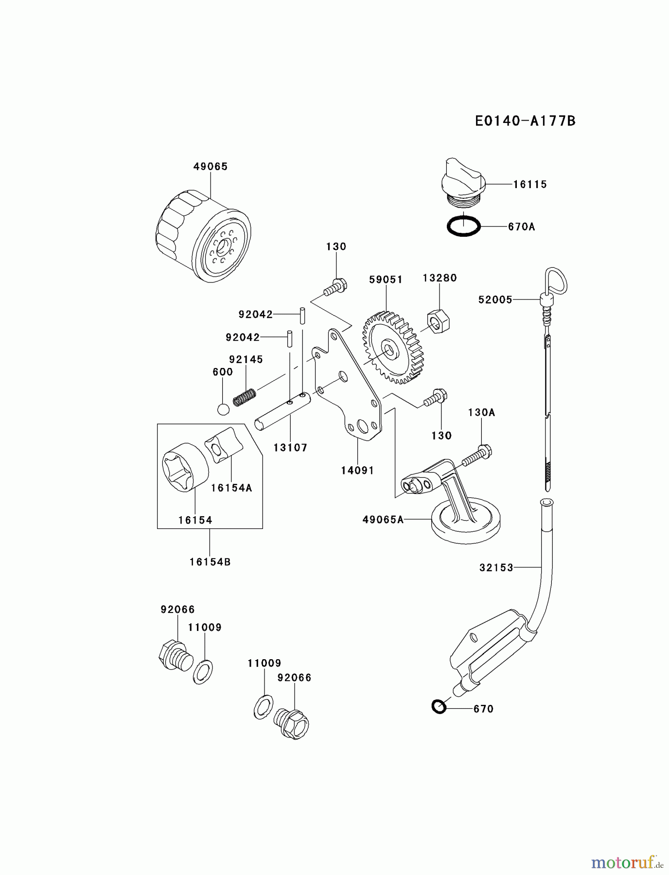 Kawasaki Motoren Motoren, Horizontal FD791D-DS01 - Kawasaki FD791D 4-Stroke Engine LUBRICATION-EQUIPMENT
