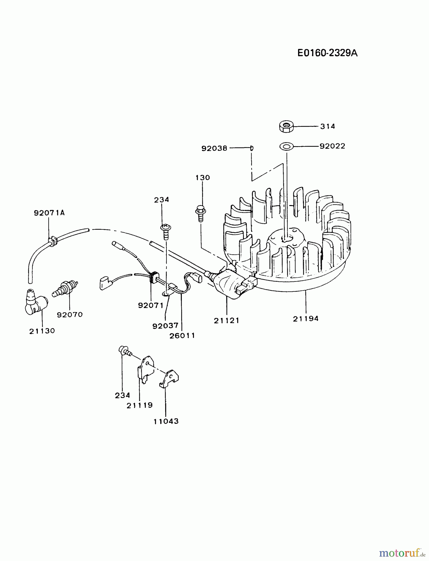  Kawasaki Motoren Motoren Vertikal FA210V - AS02 bis FH641V - DS24 FB460V-BS20 - Kawasaki FB460V 4-Stroke Engine ELECTRIC-EQUIPMENT