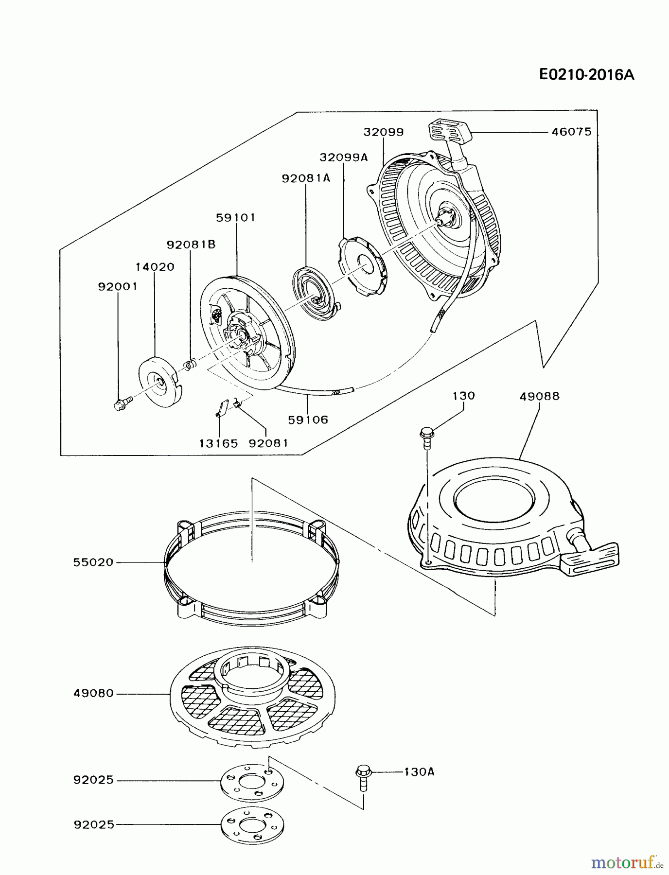 Kawasaki Motoren Motoren Vertikal FA210V - AS02 bis FH641V - DS24 FB460V-BS17 - Kawasaki FB460V 4-Stroke Engine STARTER #1
