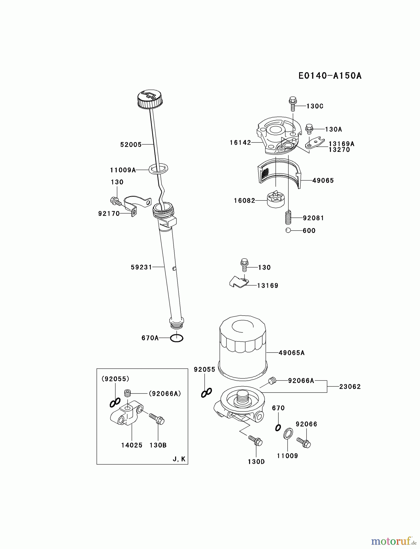 Kawasaki Motoren Motoren Vertikal FA210V - AS02 bis FH641V - DS24 FB460V-MS08 - Kawasaki FB460V 4-Stroke Engine LUBRICATION-EQUIPMENT