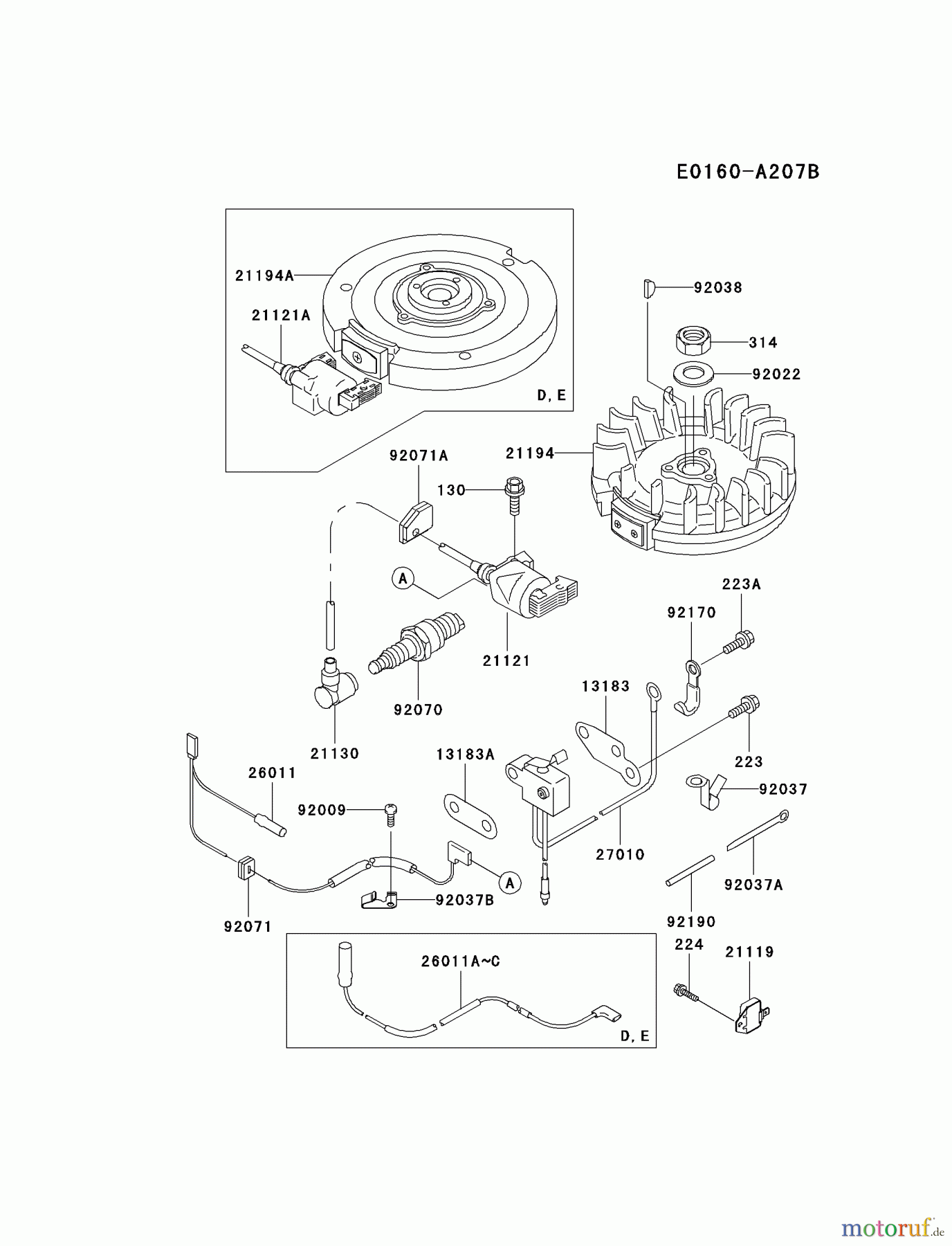 Kawasaki Motoren Motoren Vertikal FA210V - AS02 bis FH641V - DS24 FC290V-ES15 - Kawasaki FC290V 4-Stroke Engine ELECTRIC-EQUIPMENT