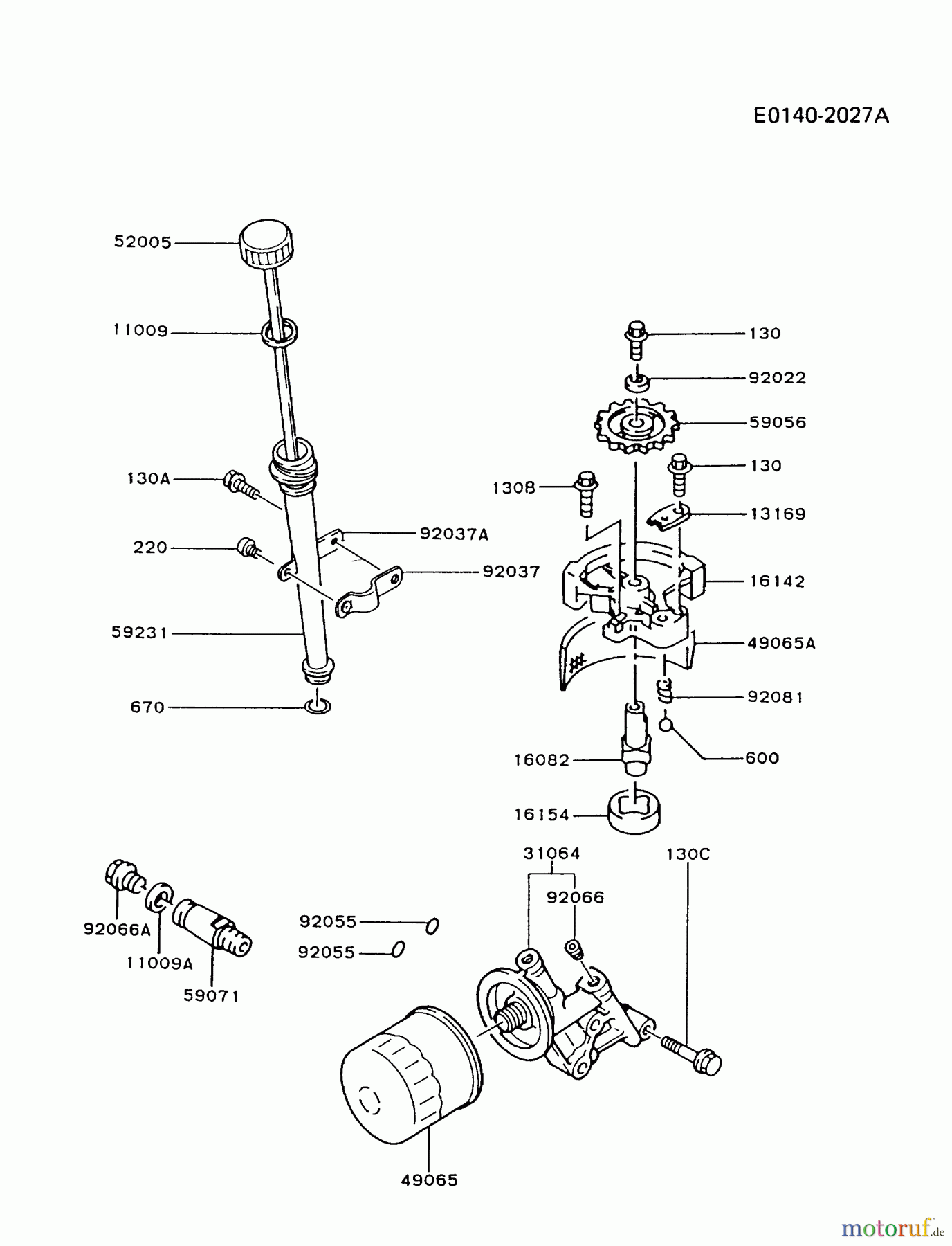  Kawasaki Motoren Motoren Vertikal FA210V - AS02 bis FH641V - DS24 FC420V-AS03 - Kawasaki FC420V 4-Stroke Engine LUBRICATION-EQUIPMENT