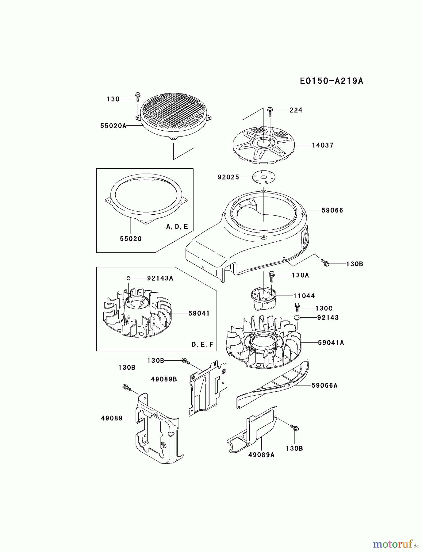 Kawasaki Motoren Motoren Vertikal FA210V - AS02 bis FH641V - DS24 FC540V-AS16 - Kawasaki FC540V 4-Stroke Engine COOLING-EQUIPMENT