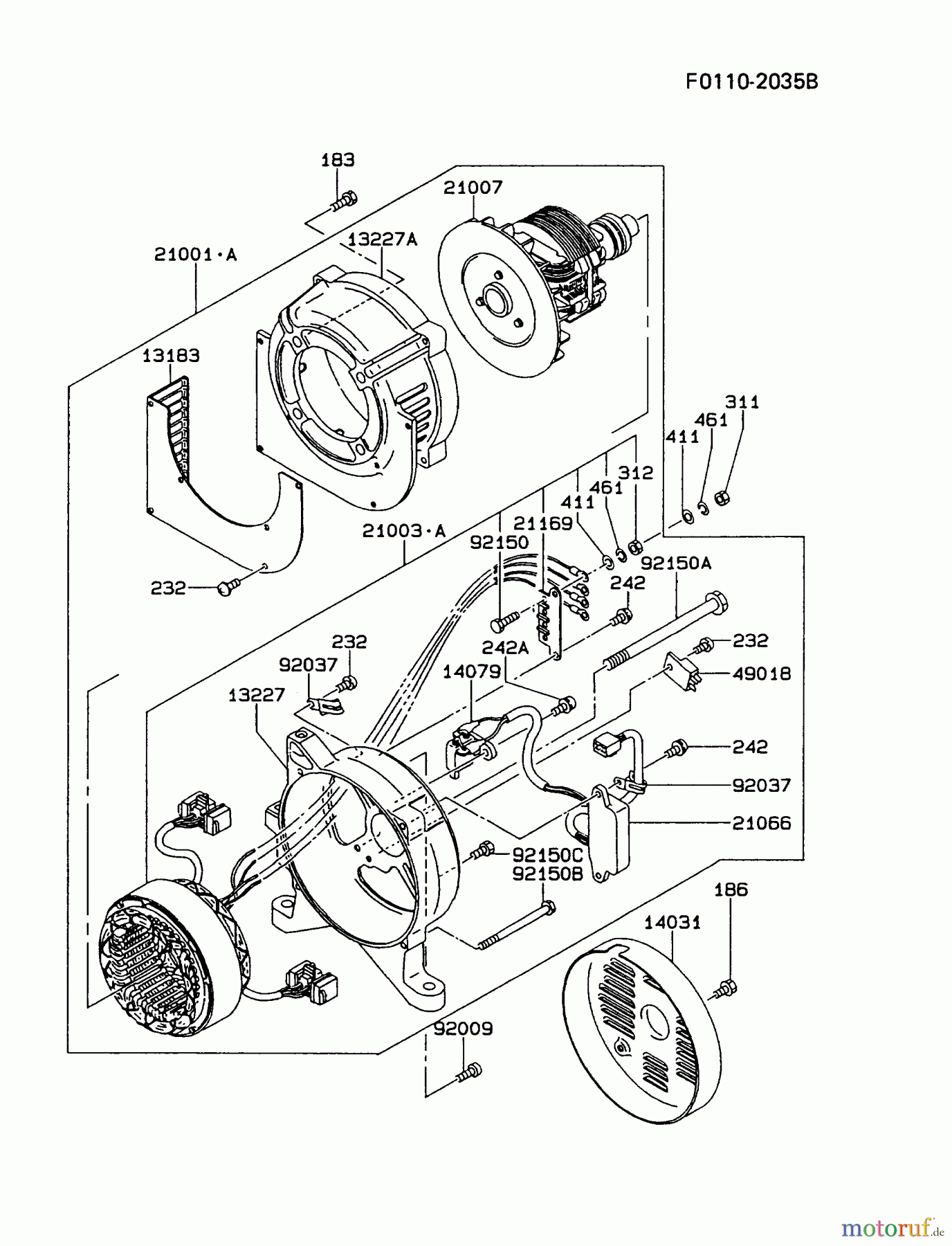  Kawasaki Geräte Stromerzeuger GER00A-AS00 (GE4000AS) - Kawasaki Generator GENERATOR