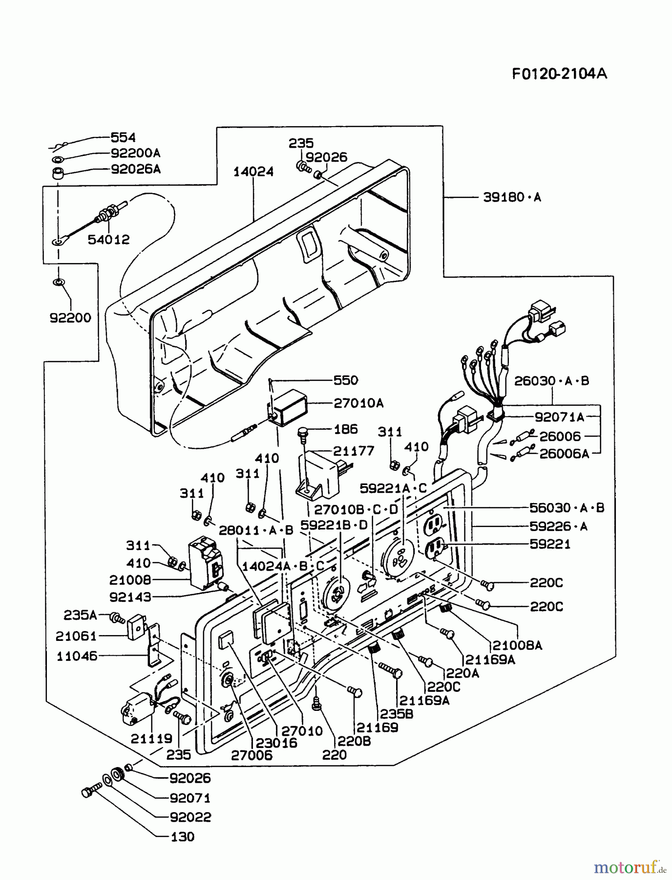  Kawasaki Geräte Stromerzeuger GER50A-AS00 (GE4500AS) - Kawasaki Generator CONTROL-PANEL #1