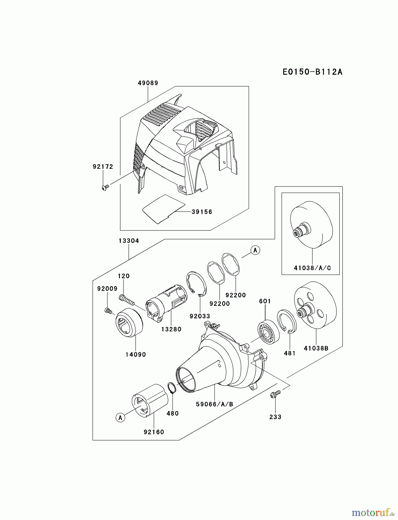  Kawasaki Geräte Trimmer, Faden / Bürste KGT35B-A1 (KGT35B) - Kawasaki Grass Trimmer COOLING-EQUIPMENT