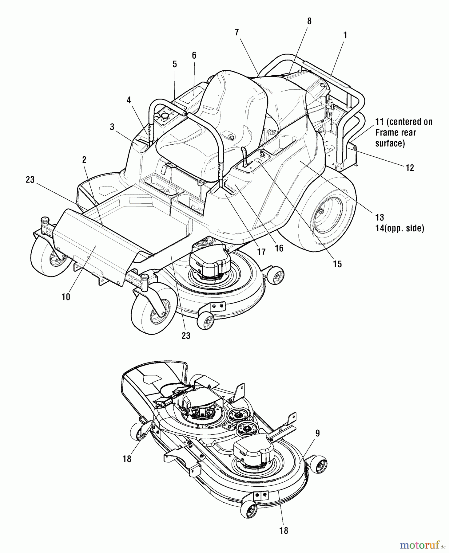  Murray Nullwendekreismäher, Zero-Turn C950-60106-1 (7800820A) - Craftsman ZTS7000, 21HP B&S w/42