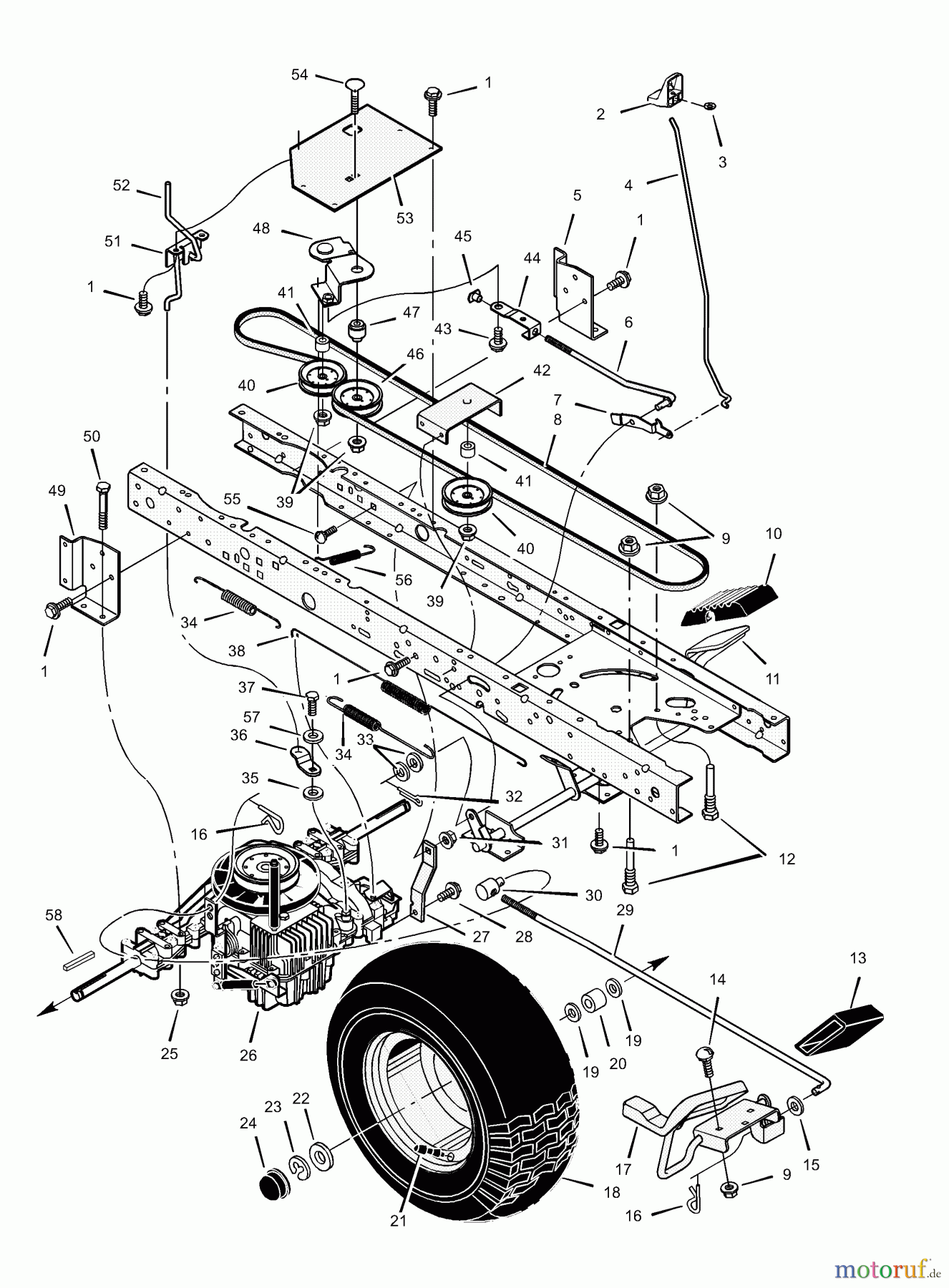 Murray Rasen- und Gartentraktoren 425605x692B - Stanley 42