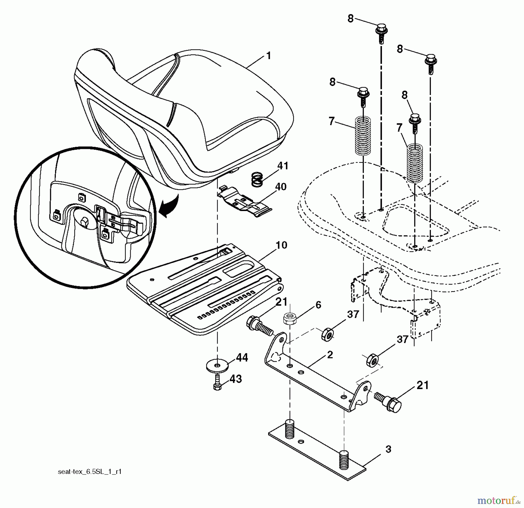 Poulan / Weed Eater Rasen und Gartentraktoren PB22H46YT (96042012502) - Poulan Pro Lawn Tractor (2011-07) SEAT