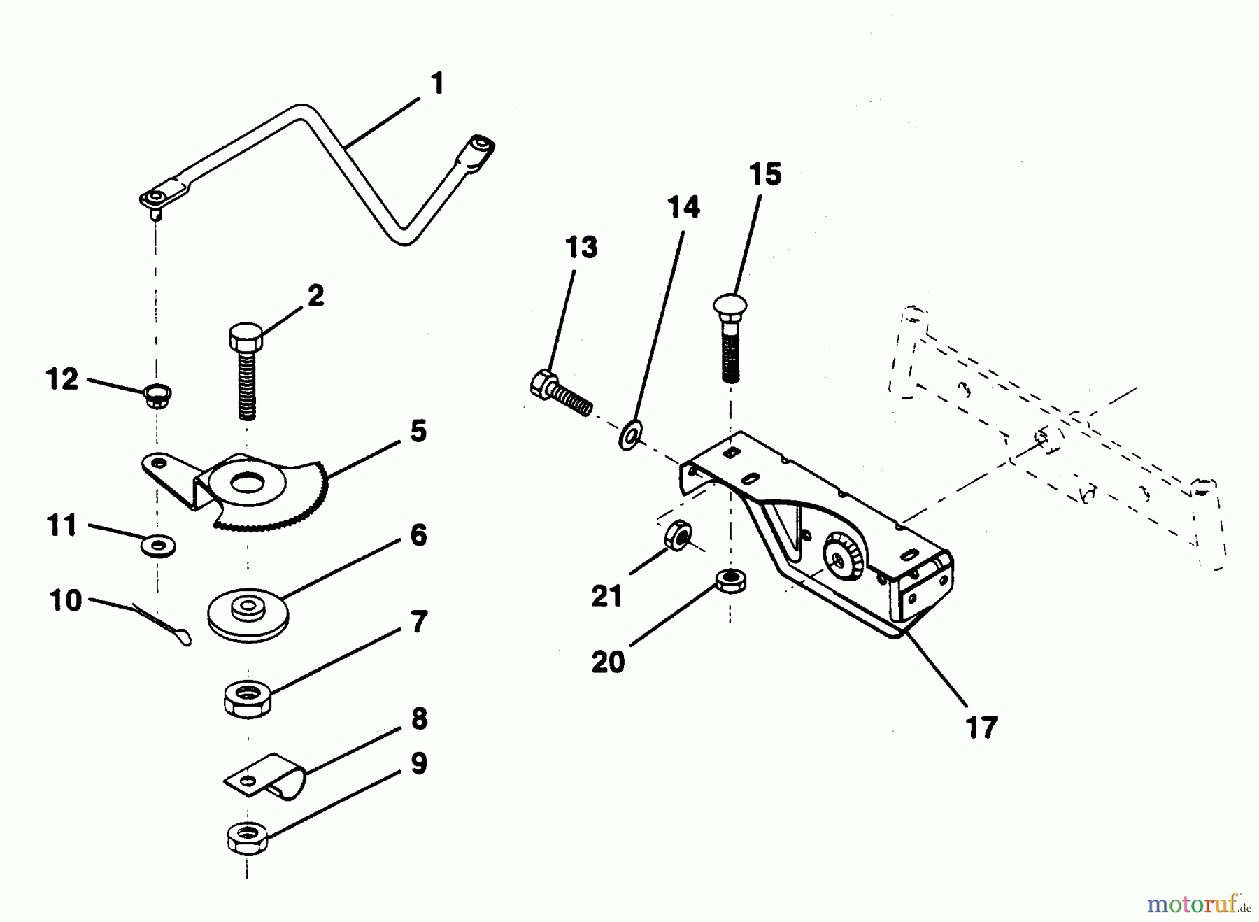  Poulan / Weed Eater Rasen und Gartentraktoren PP1136JA - Poulan Pro Lawn Tractor SECTOR GEAR / AXLE SUPPORT