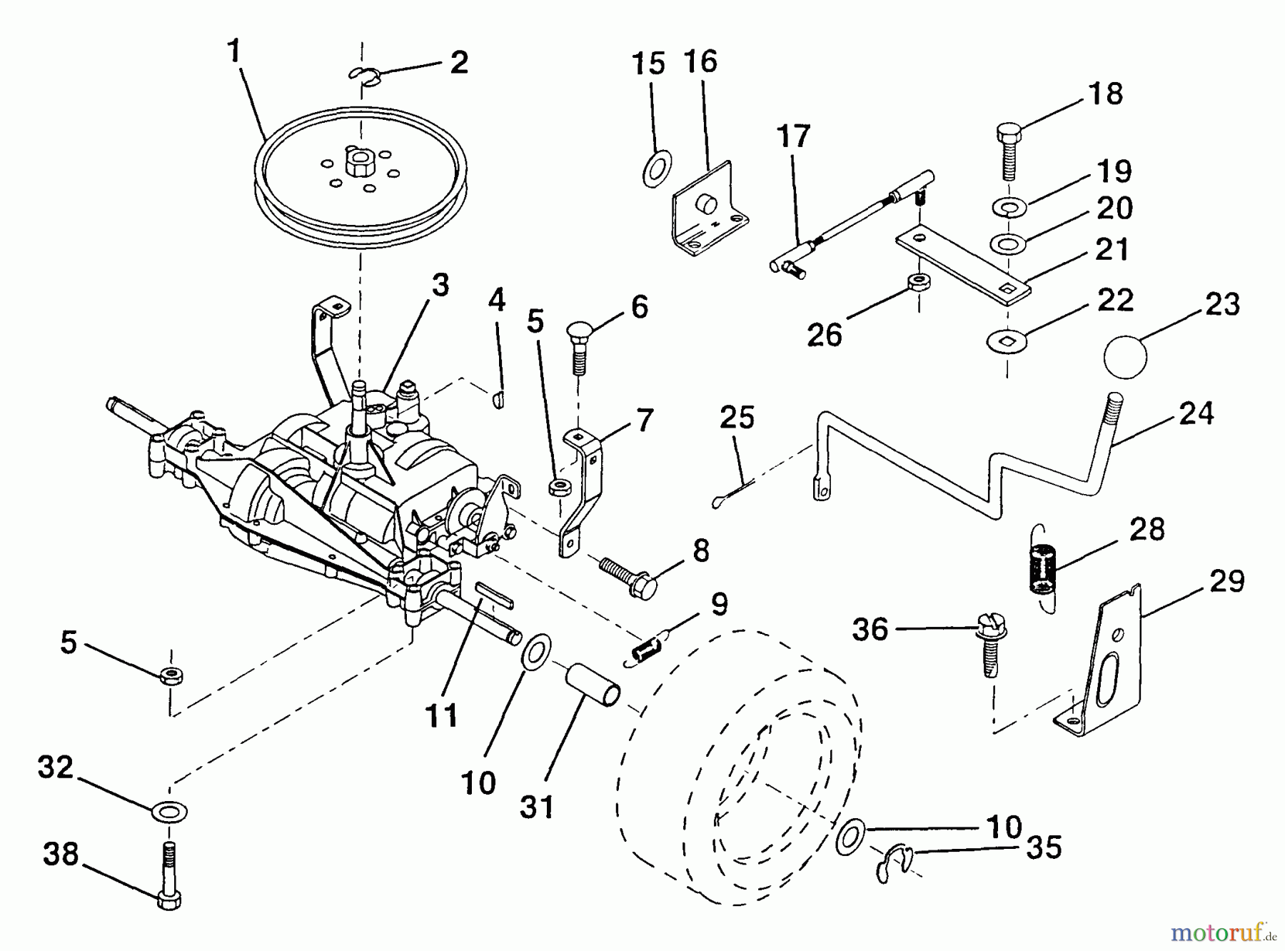  Poulan / Weed Eater Rasen und Gartentraktoren PP11536 - Poulan Pro Lawn Tractor Transaxle