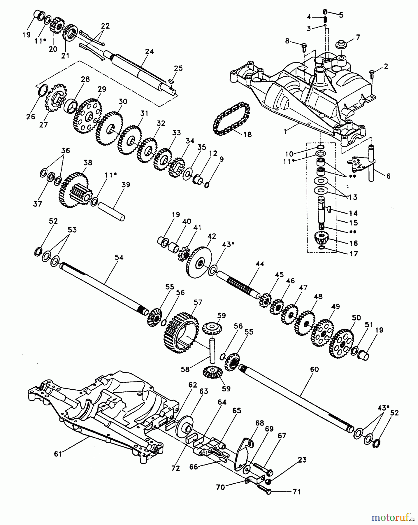Poulan / Weed Eater Rasen und Gartentraktoren PP1242A - Poulan Pro Lawn Tractor TRANSAXLE DANA - MODEL NUMBER 4360-48