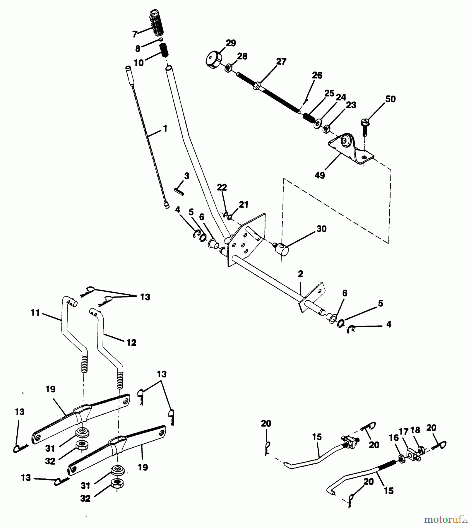  Poulan / Weed Eater Rasen und Gartentraktoren PP12542JA - Poulan Pro Lawn Tractor MOWER LIFT