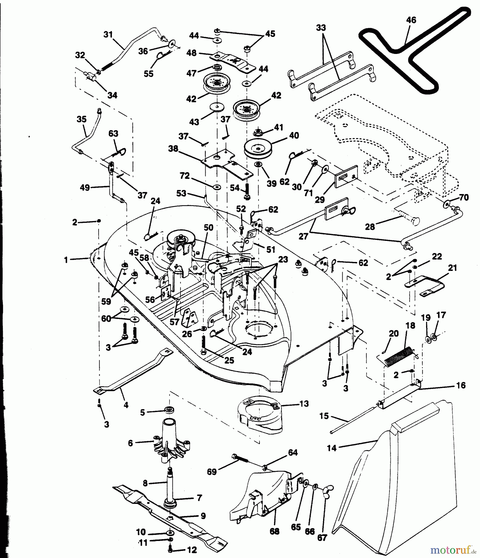  Poulan / Weed Eater Rasen und Gartentraktoren PP125R38JA - Poulan Pro Lawn Tractor MOWER DECK