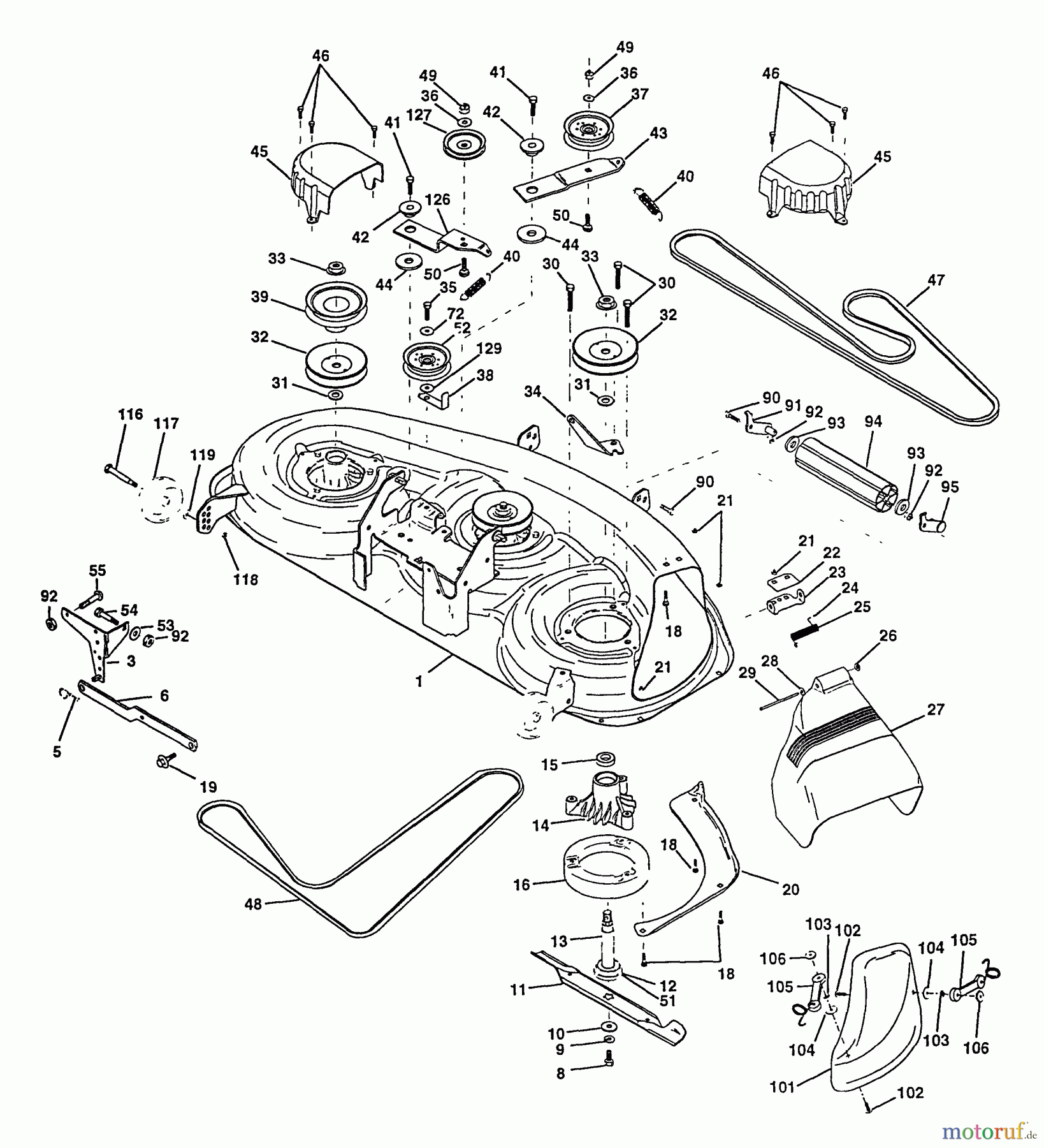  Poulan / Weed Eater Rasen und Gartentraktoren PP20H46A - Poulan Pro Lawn Tractor Mower Deck