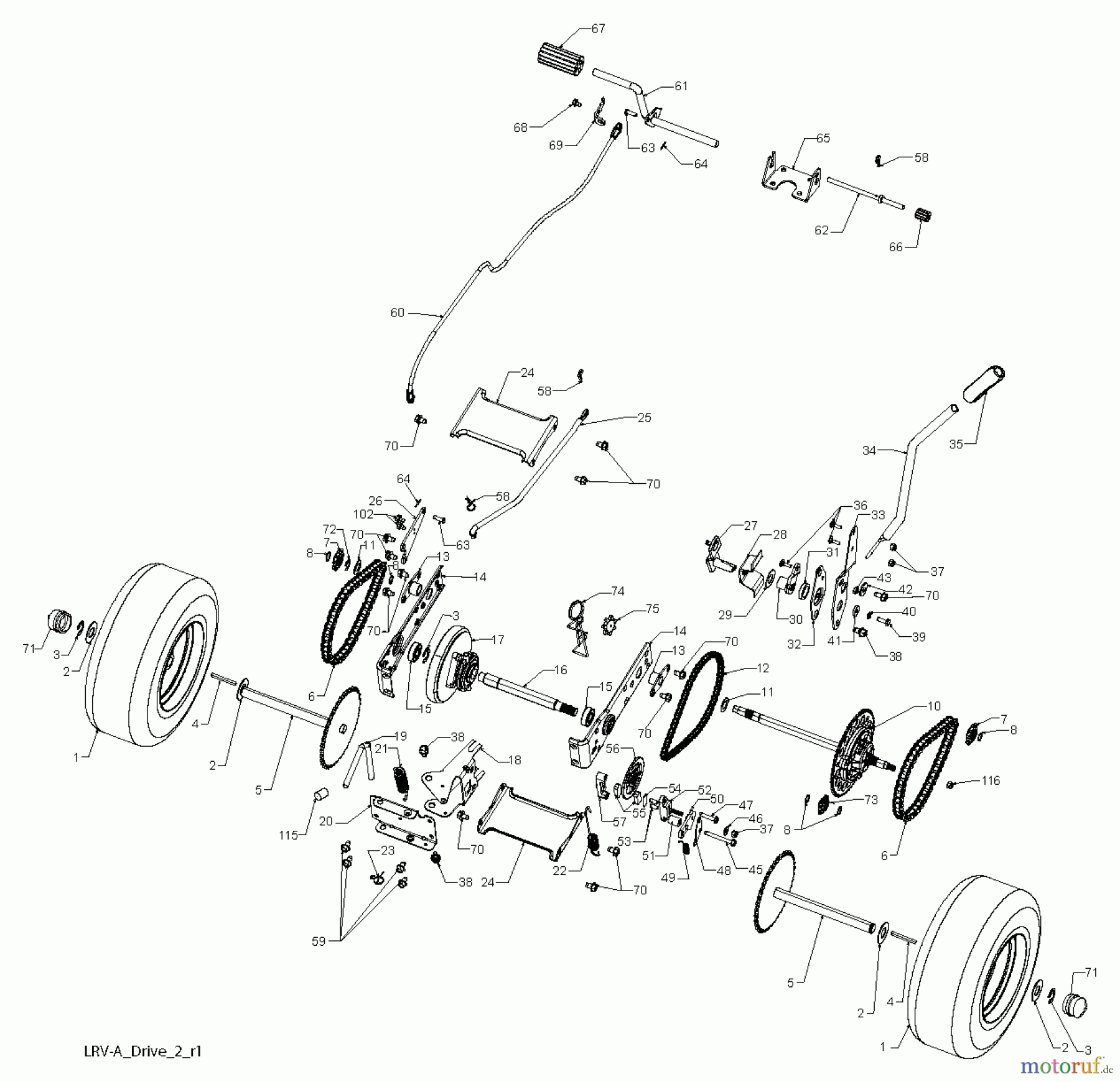  Poulan / Weed Eater Rasen und Gartentraktoren WE261 (96022001002) - Weed Eater Lawn Tractor (2011-08) DRIVE