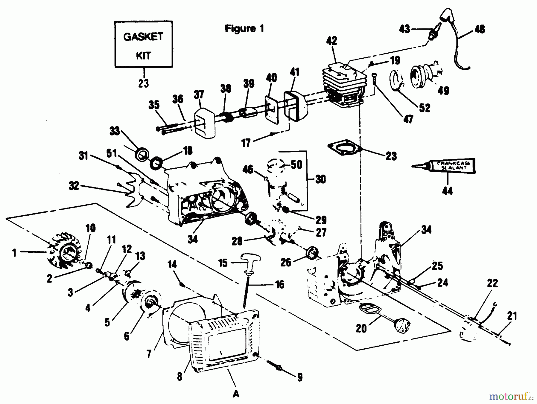 Poulan / Weed Eater Motorsägen 3000CB - Poulan Chainsaw CRANKSHAFT/ROD, IGNITION,FLYWHEEL, PISTON, & STARTER