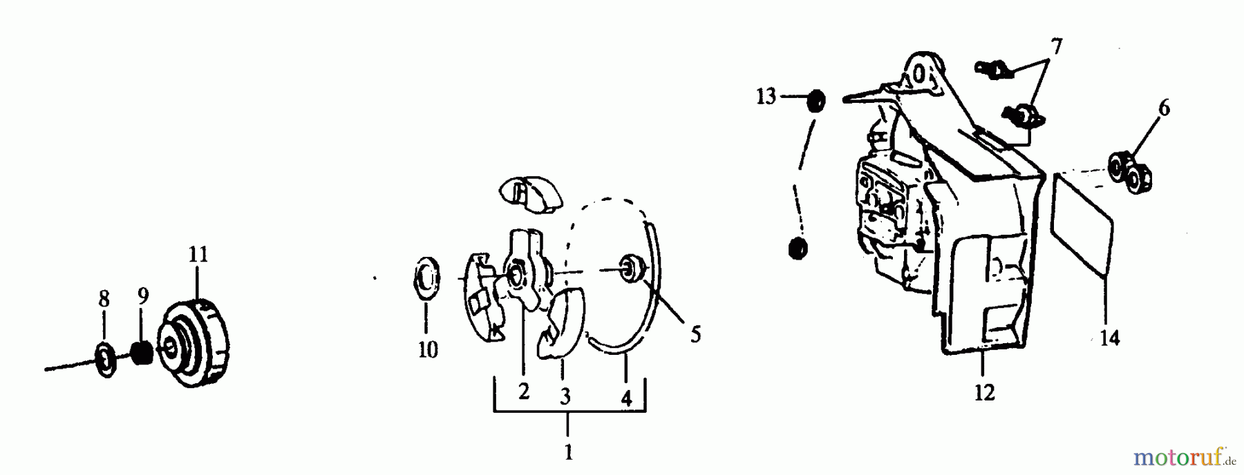 Poulan / Weed Eater Motorsägen KS614 - Poulan Pro Chainsaw CLUTCH ASSEMBLY