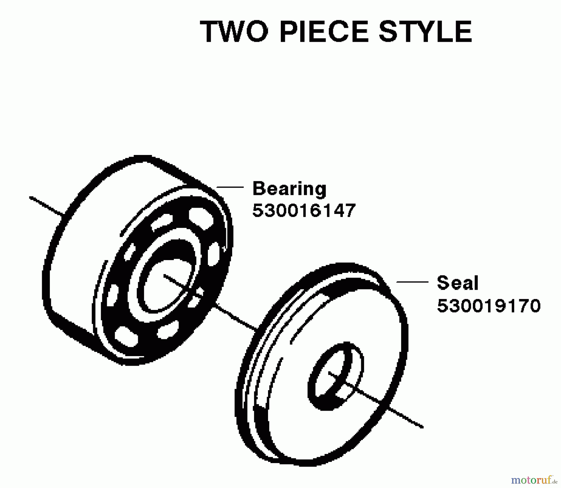 Poulan / Weed Eater Motorsägen 2775 (Type 2) - Poulan Chainsaw Bearing & Seal - Two Piece Style