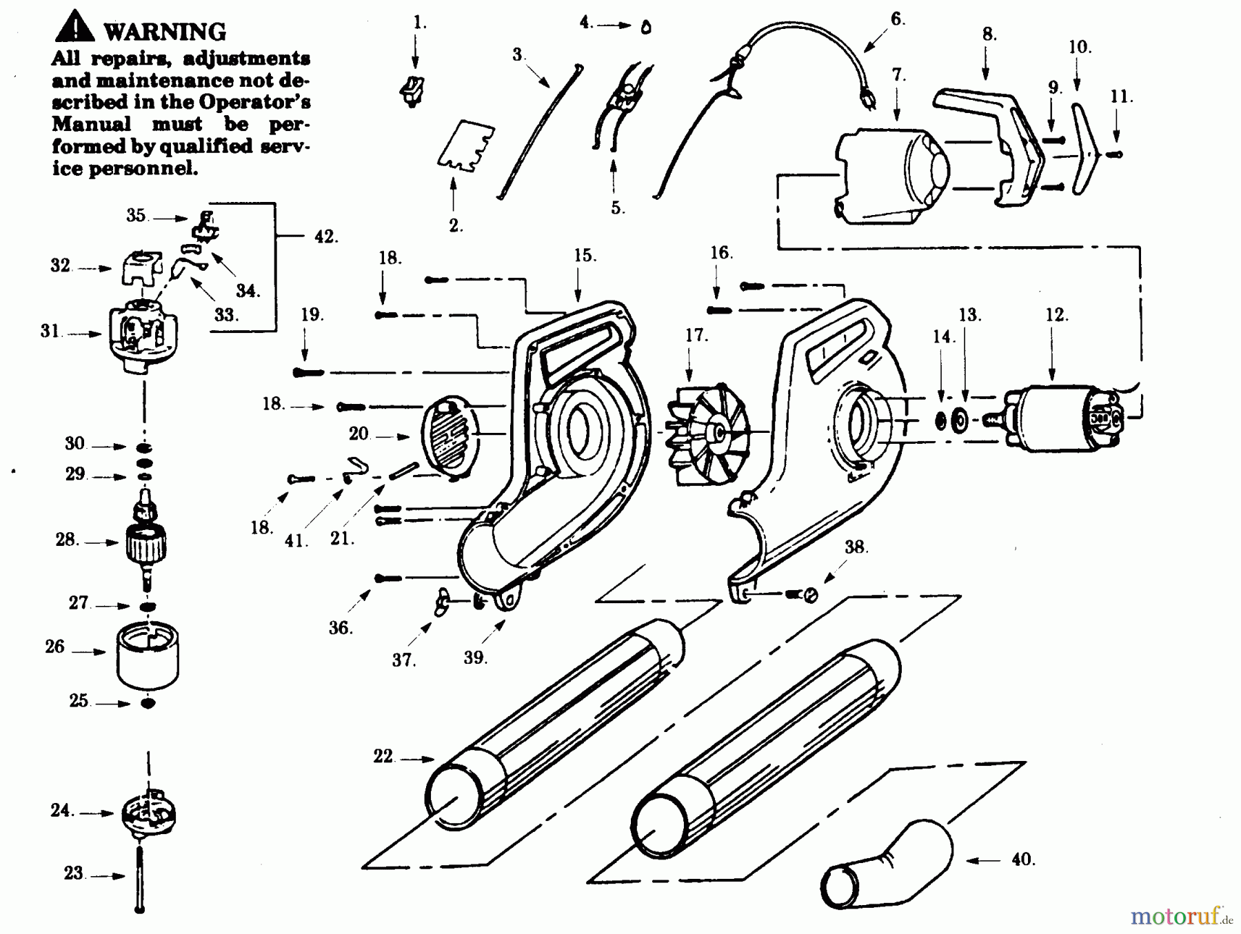  Poulan / Weed Eater Bläser / Sauger / Häcksler / Mulchgeräte PB100-00 - Paramount Electric Blower BLOWER ASSEMBLY