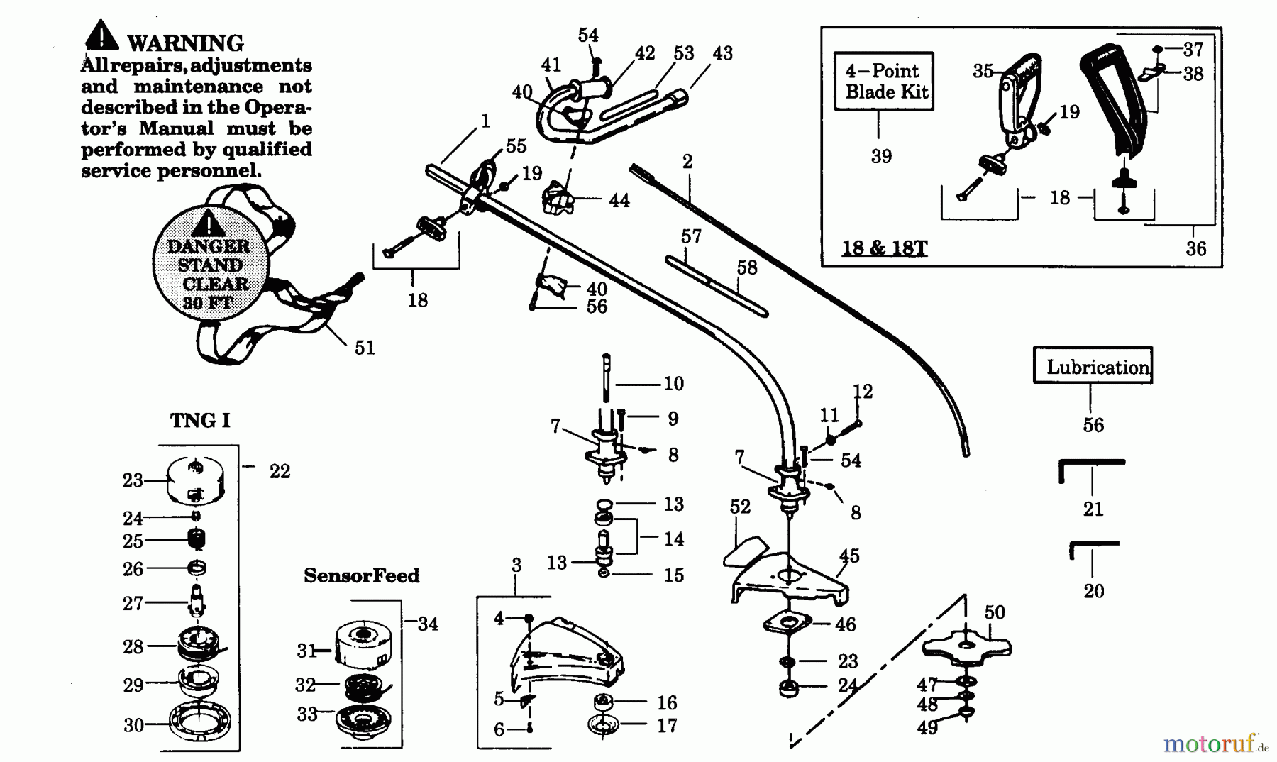  Poulan / Weed Eater Motorsensen, Trimmer GTI18 - Weed Eater String Trimmer DRIVE SHAFT & CUTTING HEAD