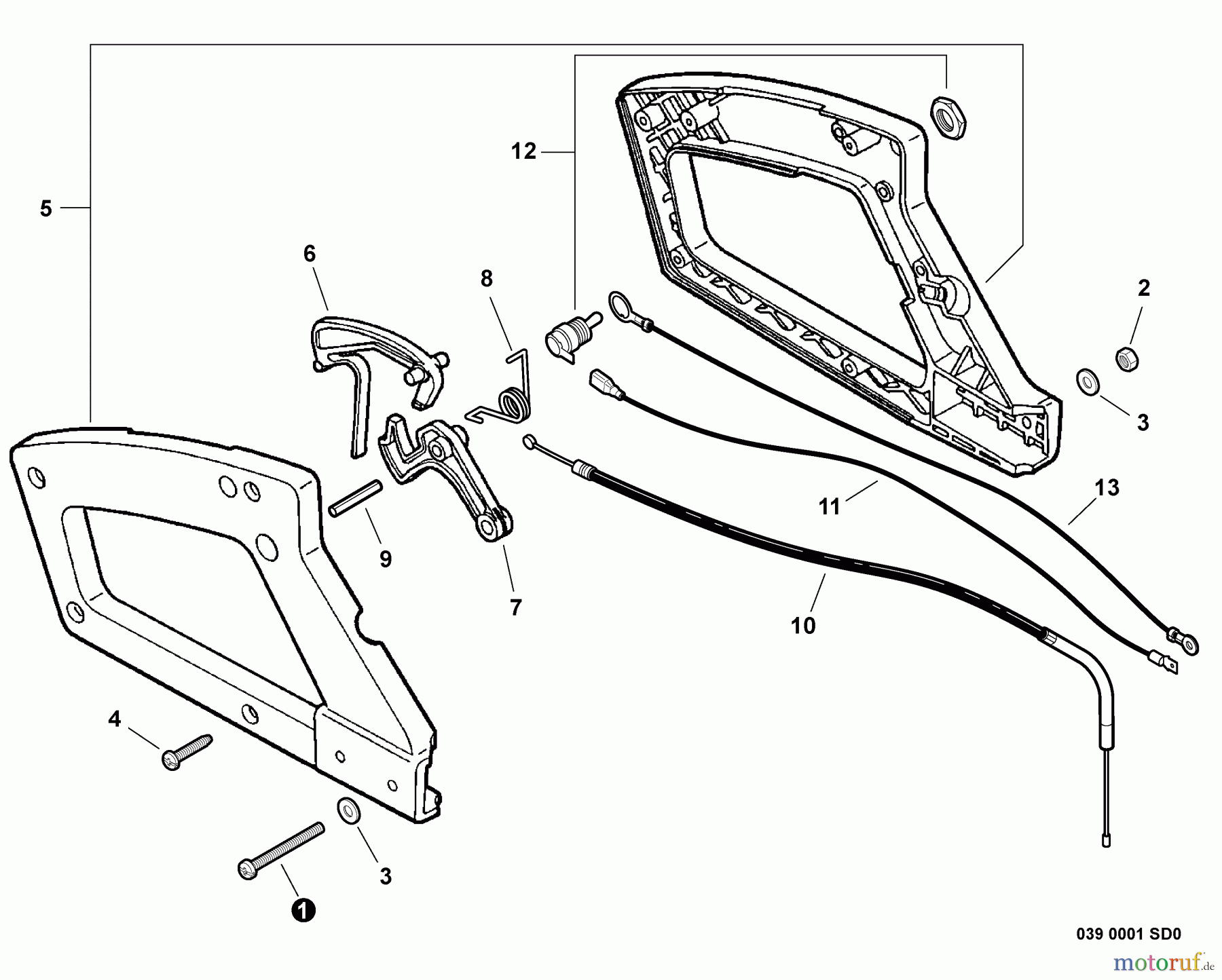  Shindaiwa Heckenscheren  Rear Handle, Throttle Control  S/N: S78311001001 - S78311004015