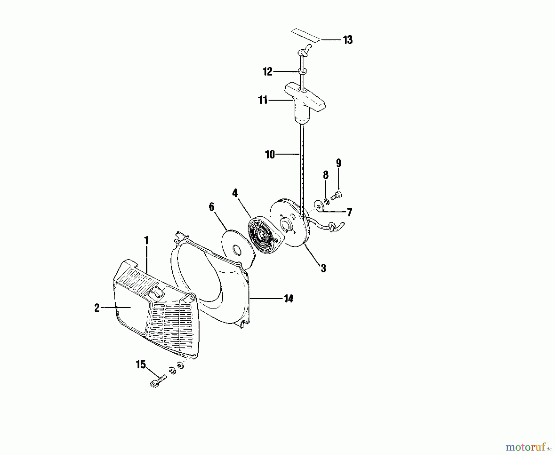  Shindaiwa Sägen, Motorsägen 550 - Shindaiwa Chainsaw Starter Assy.