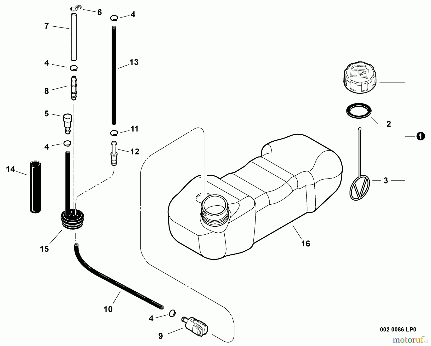 Shindaiwa Bläser / Sauger / Häcksler / Mulchgeräte EB854 - Shindaiwa Back Pack Blower, S/N: T14211001001 - T14211999999 Fuel System S/N: T14211001841 - T14211999999